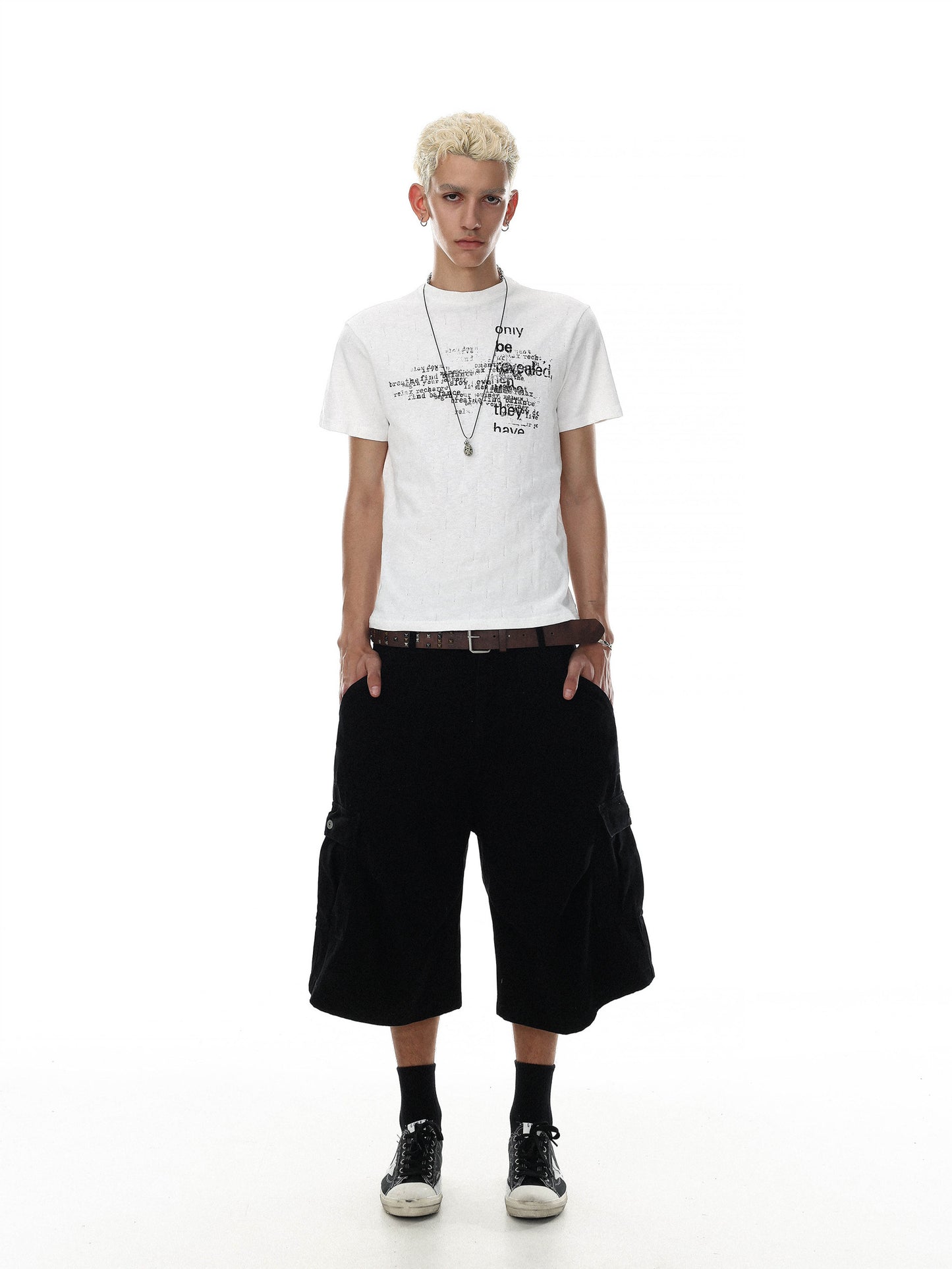 Asymmetric Typography Casual Tee