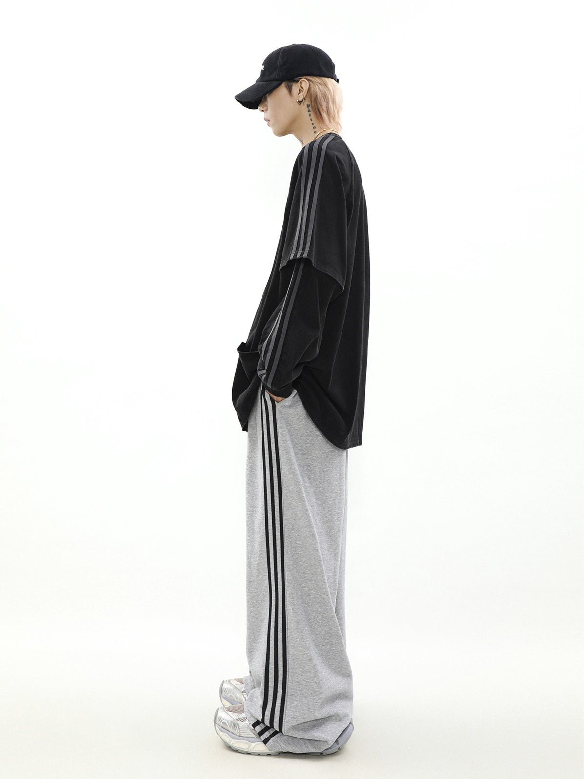 Layered Line Long T-shirt