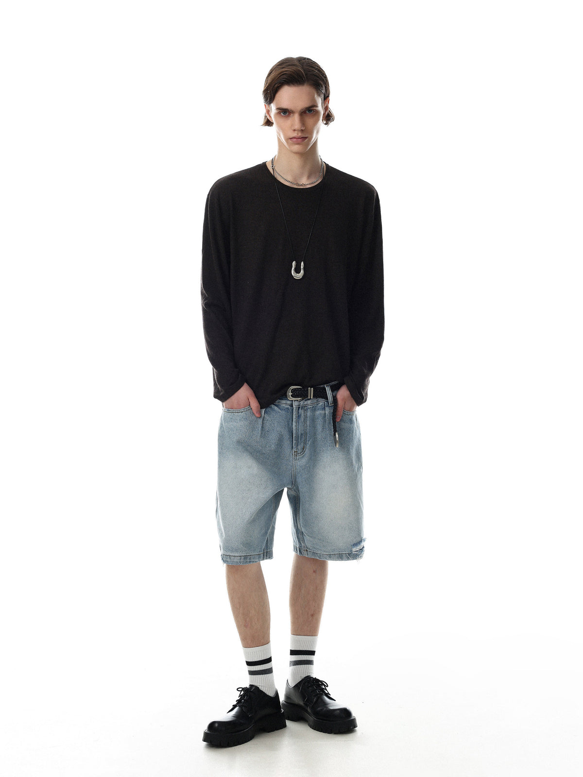 Classic Mock-Rib Oversized Long-Tee(3colors)