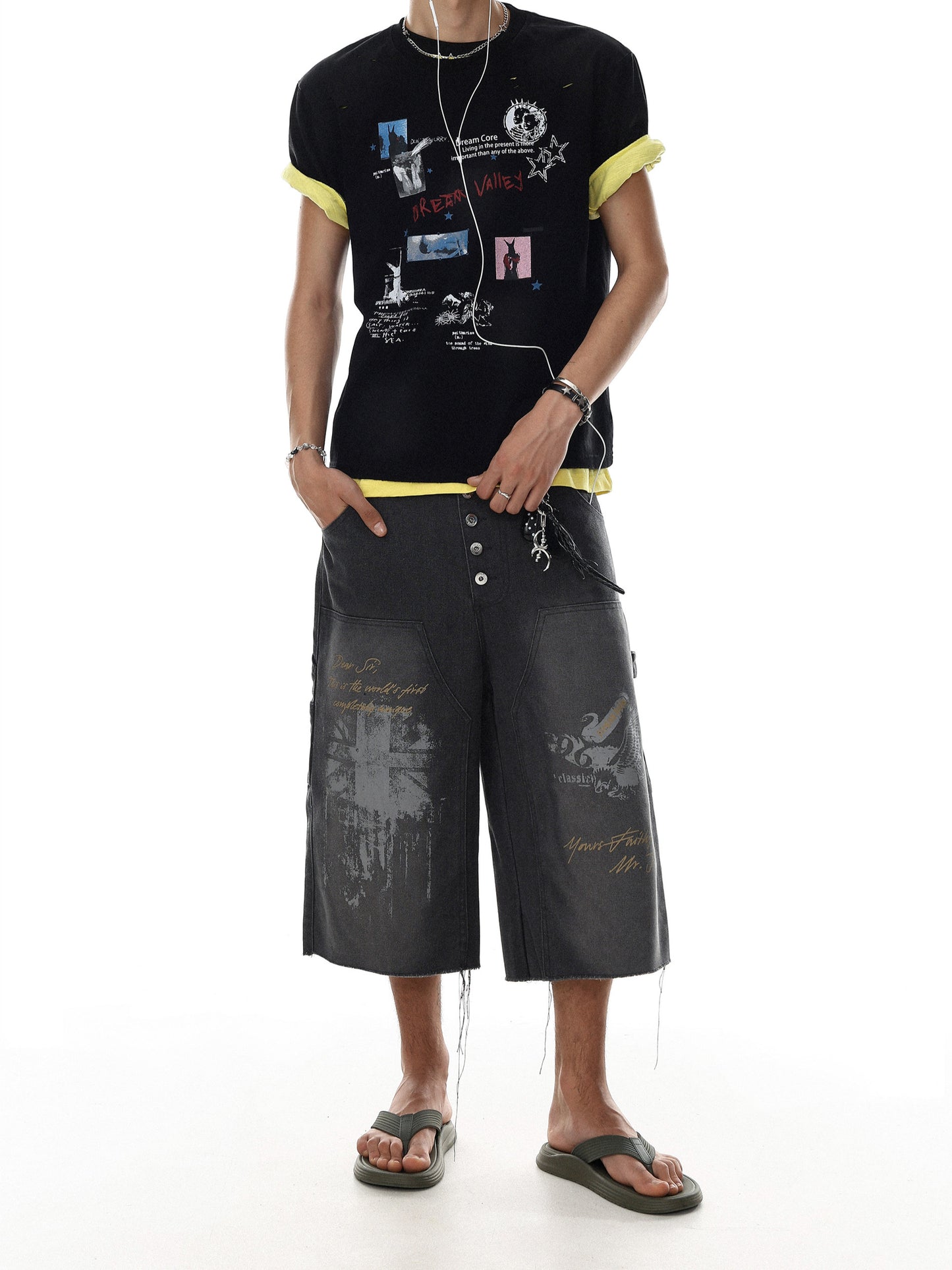 Street Vintage Wide Cropped Denim