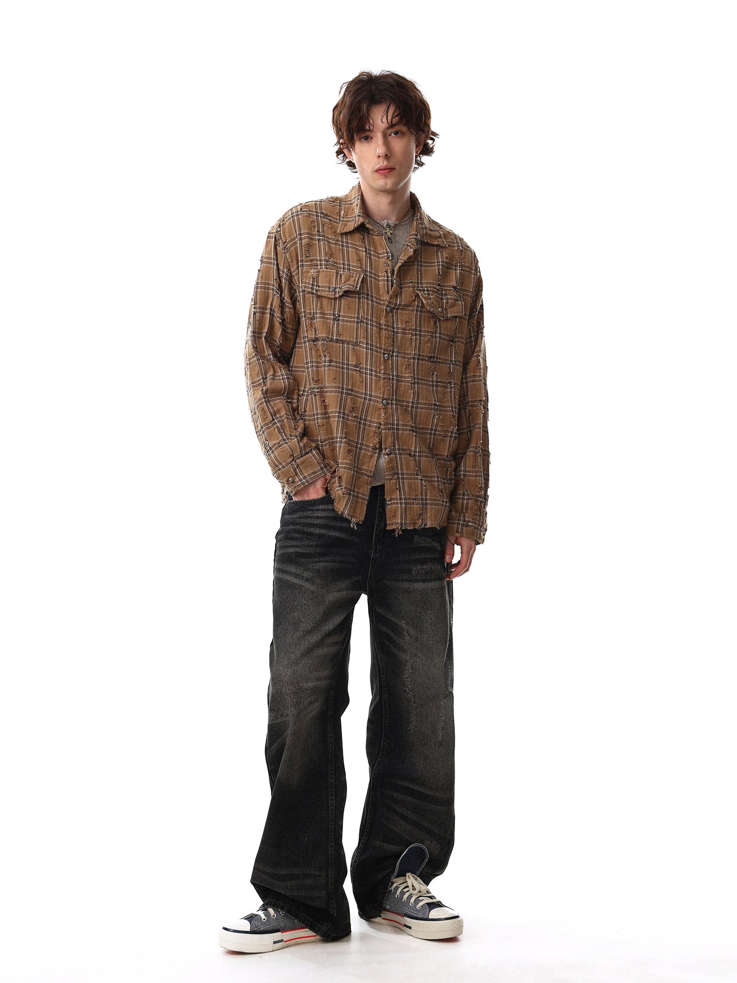 Damage Check Shirt (2color)