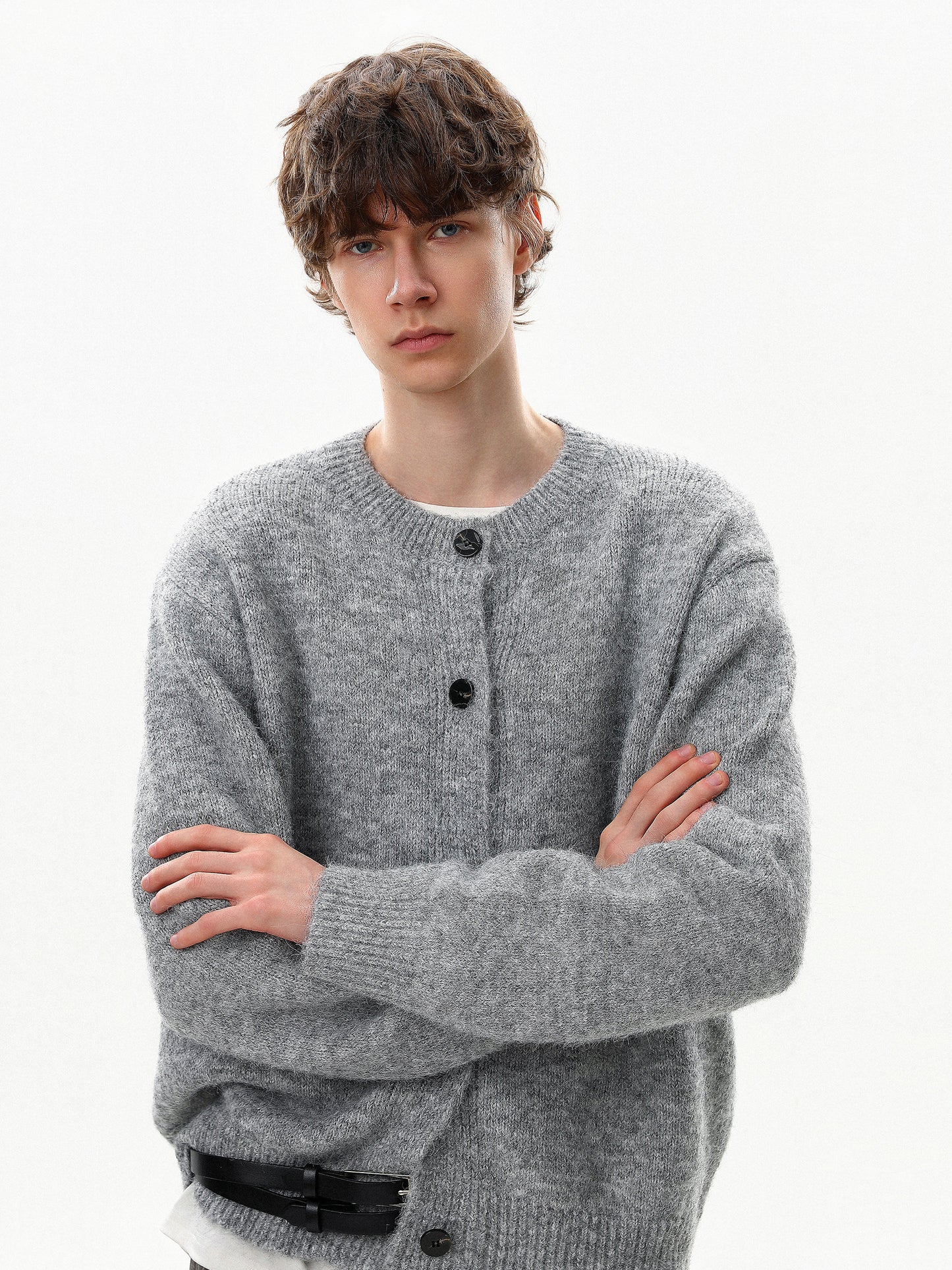 Wool Crewneck Cardigan (2color)