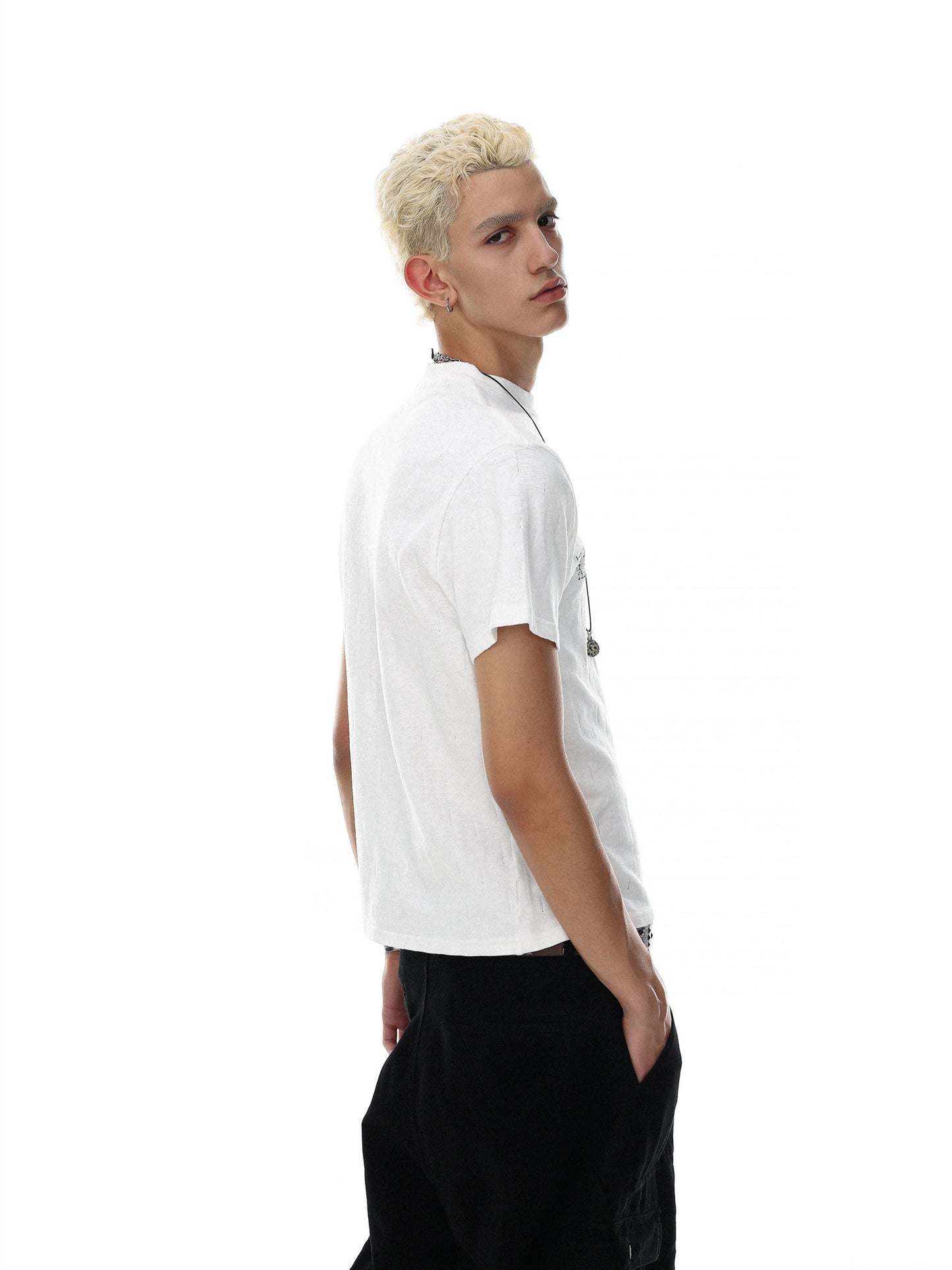 Asymmetric Typography Casual Tee