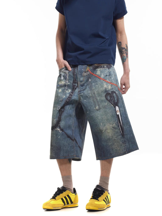 Chain Printimg Jorts