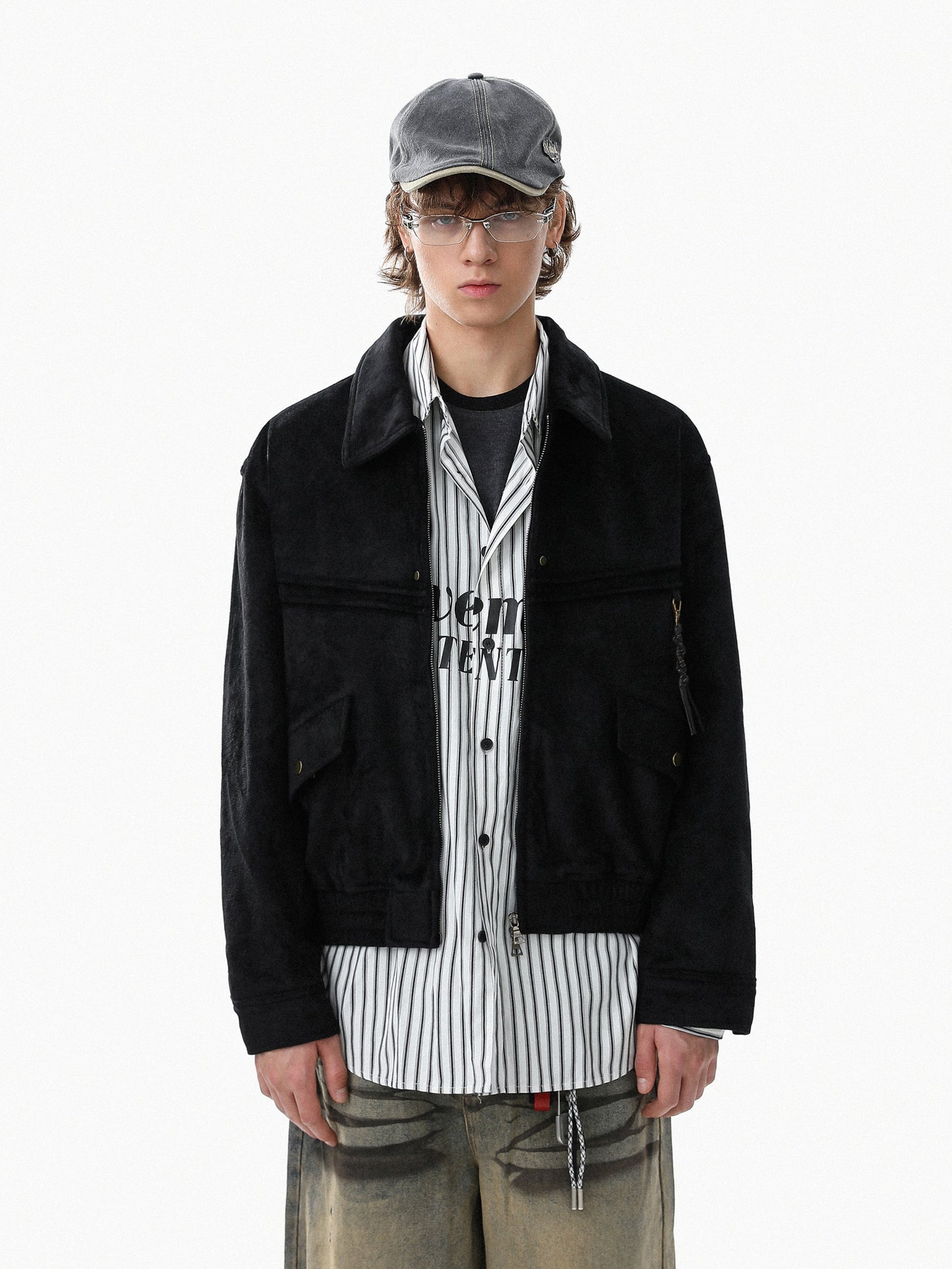 Suede Zipup Military Blouson (2color)