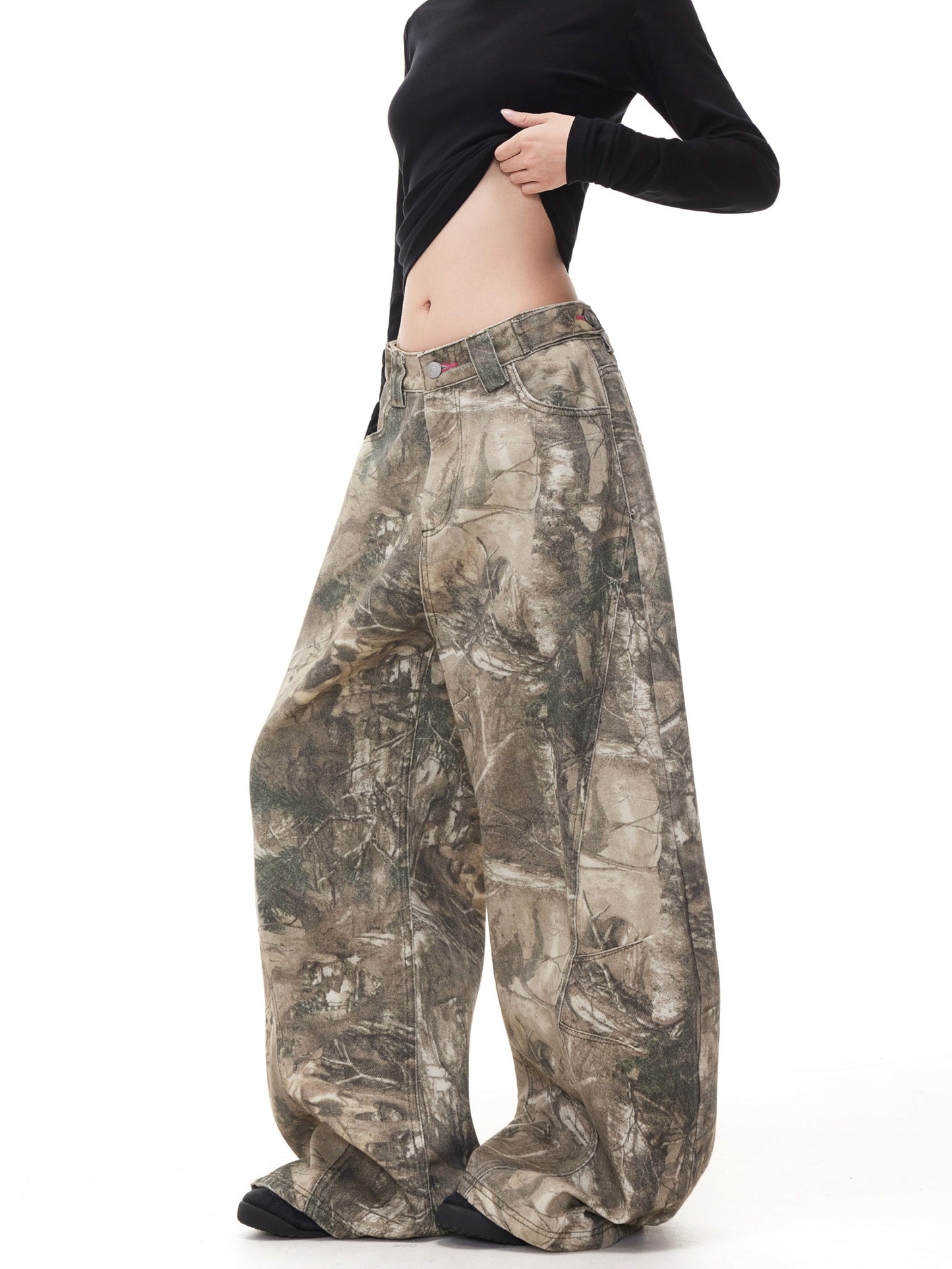 Baggy Realtree Pink Stitch Denim