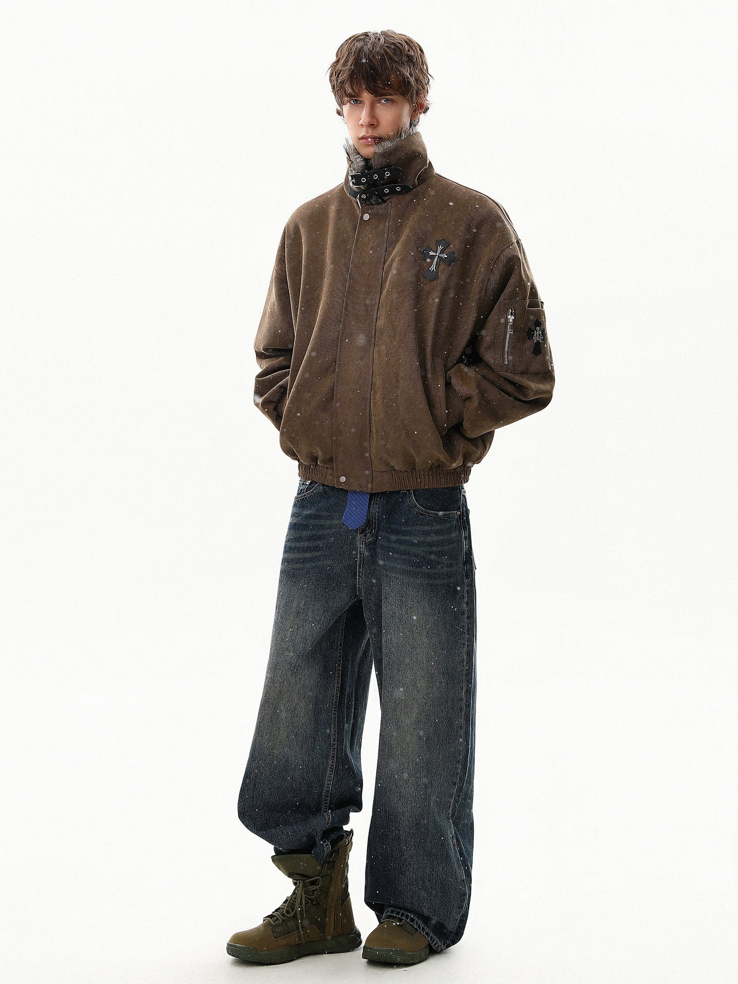 Cross Buckle Fur Jacket (2color)