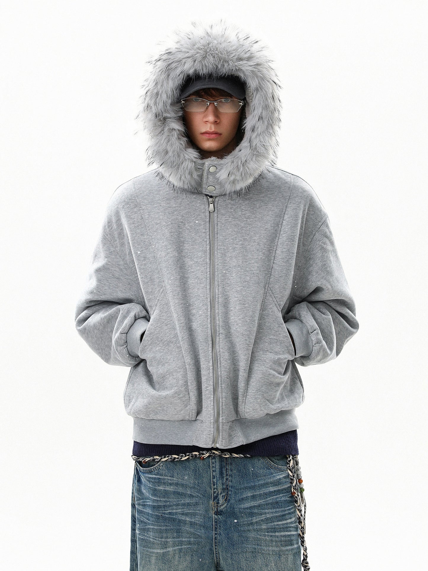 Fur Padded Hoodie (2color)