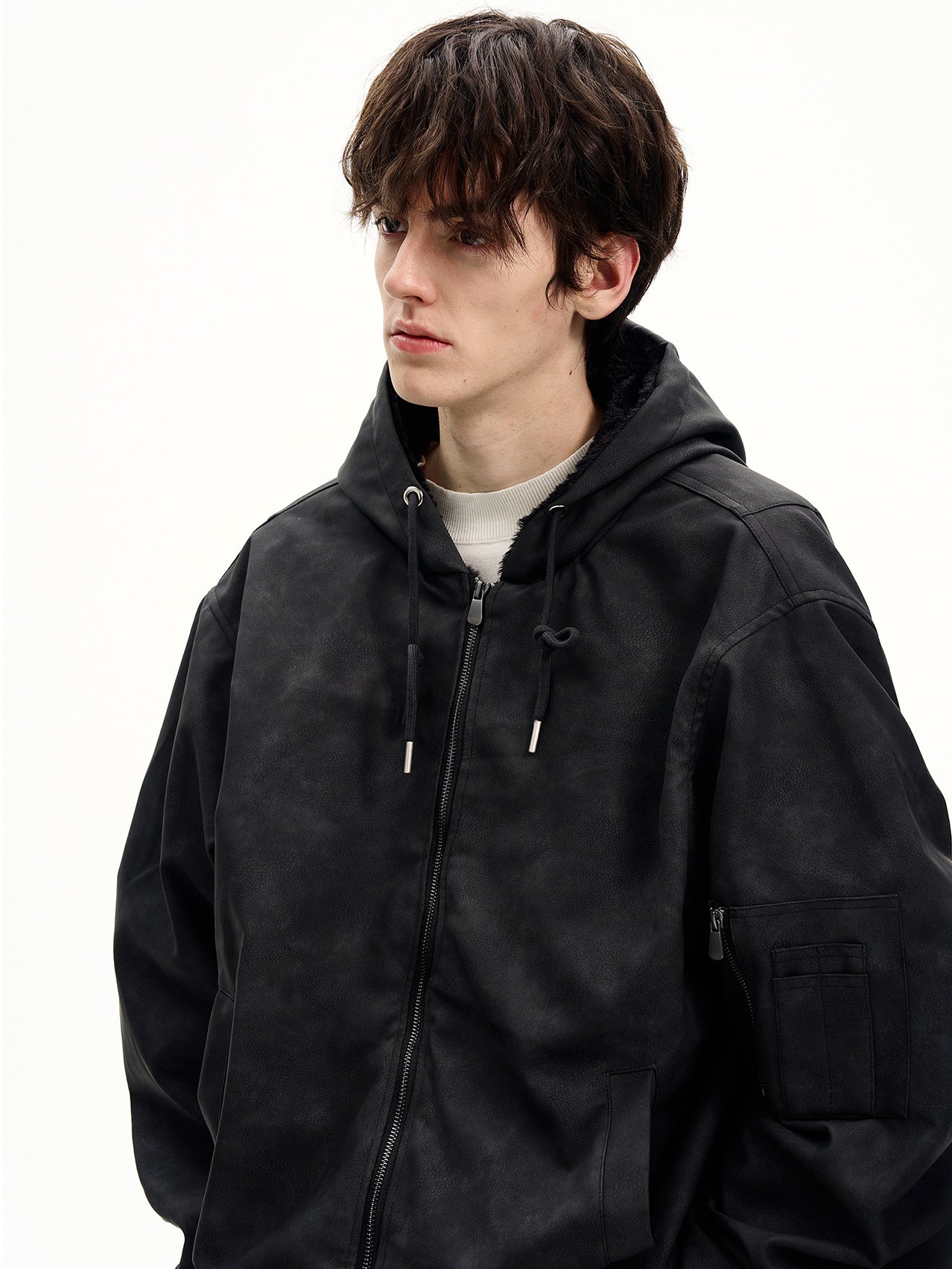 Suede Outer Hoodie (3color)