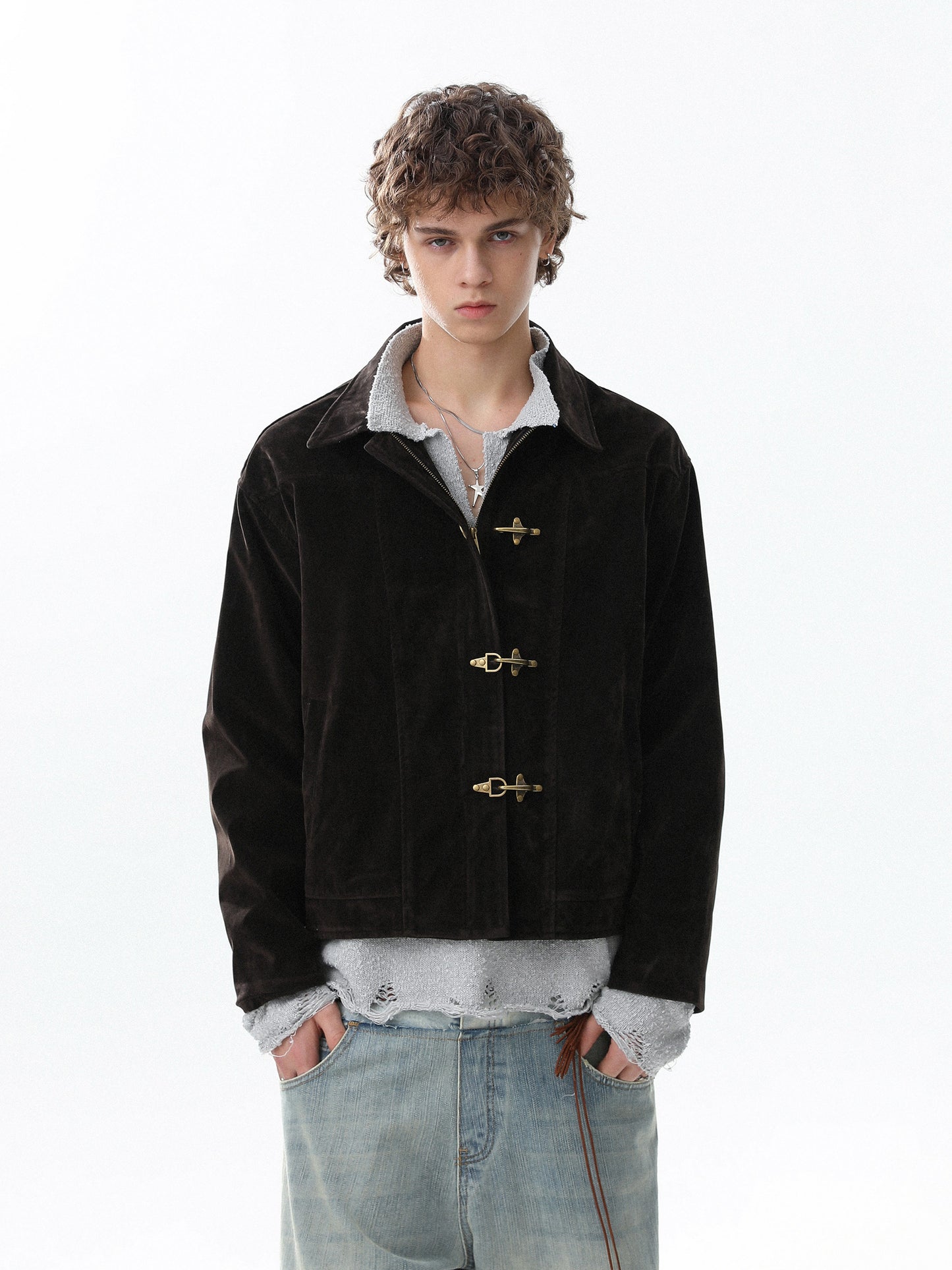 Suede Fireman Jaceket (2color)