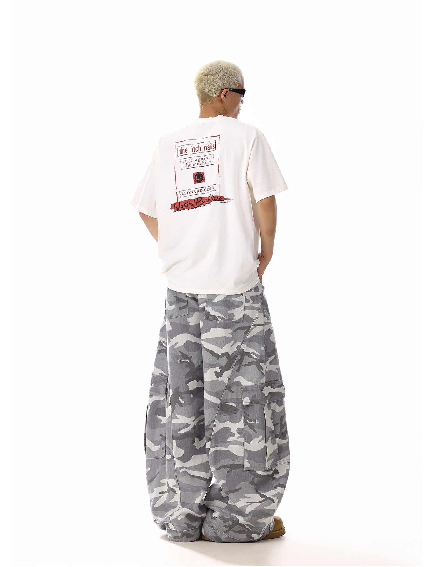 White Camoflage Cargo Denim