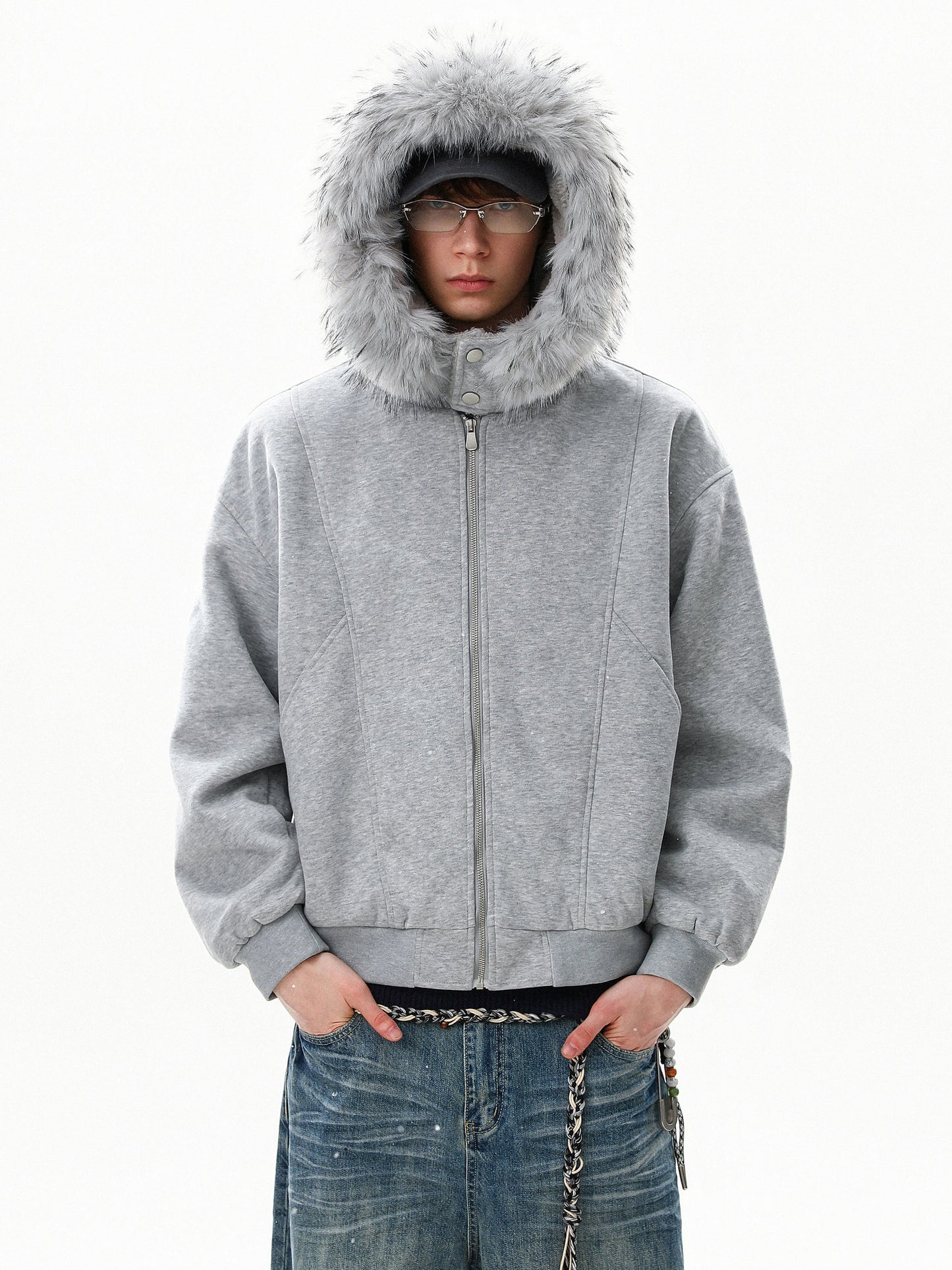 Fur Padded Hoodie (2color)