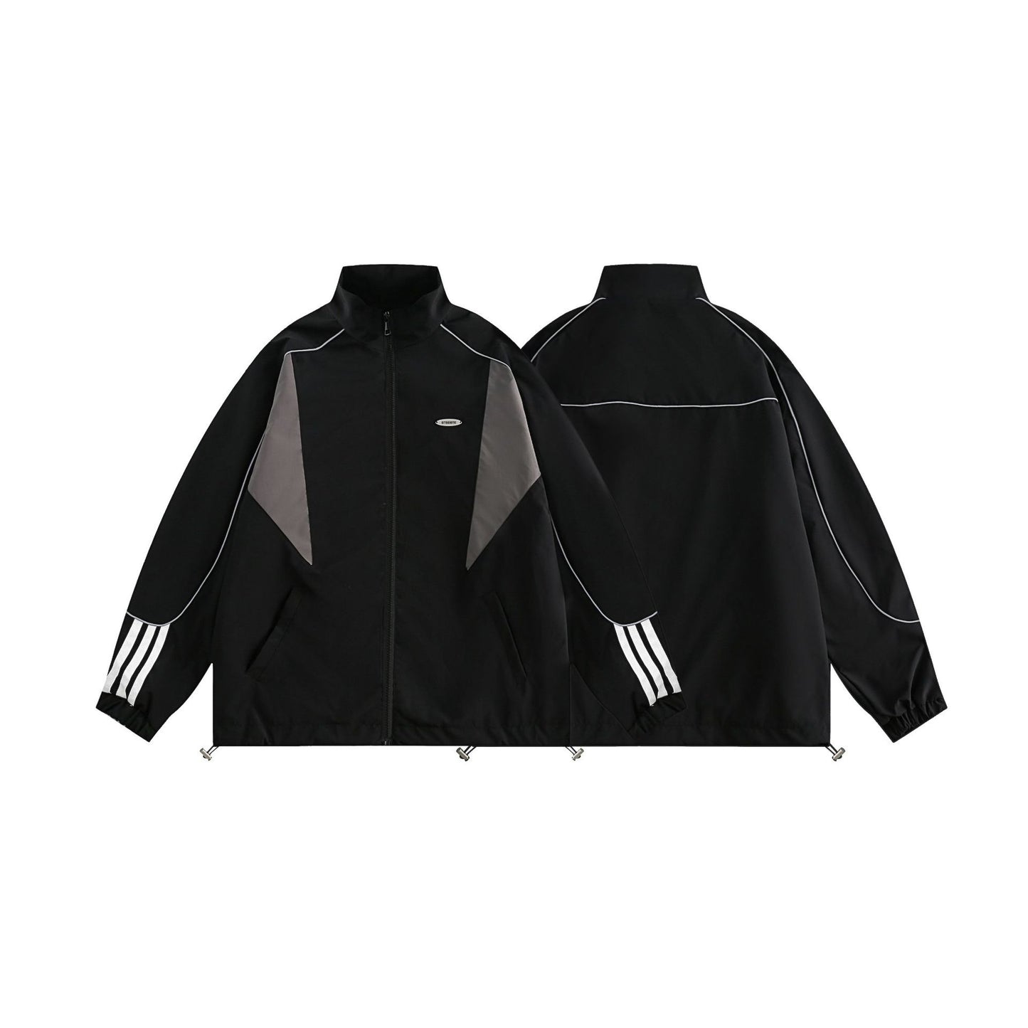 CONTRAST NYLON TRACK JACKET (SETUP)