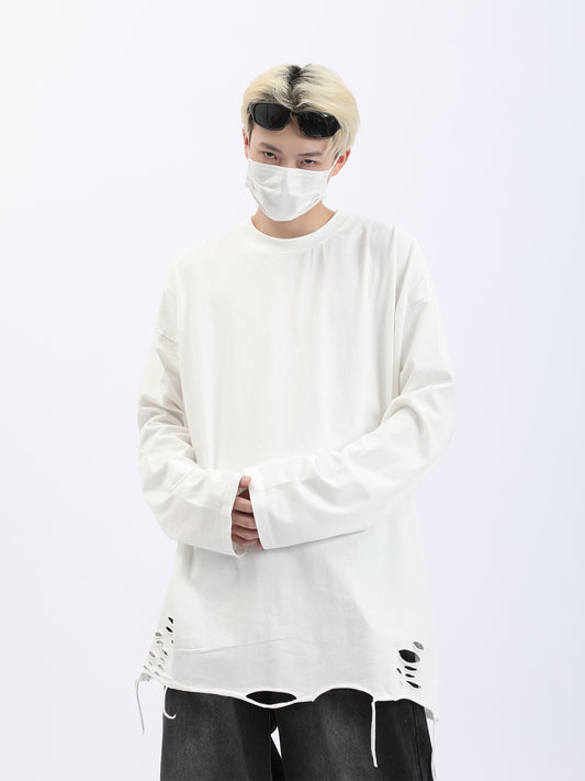 Damage Layered Long T-shirt (2color)