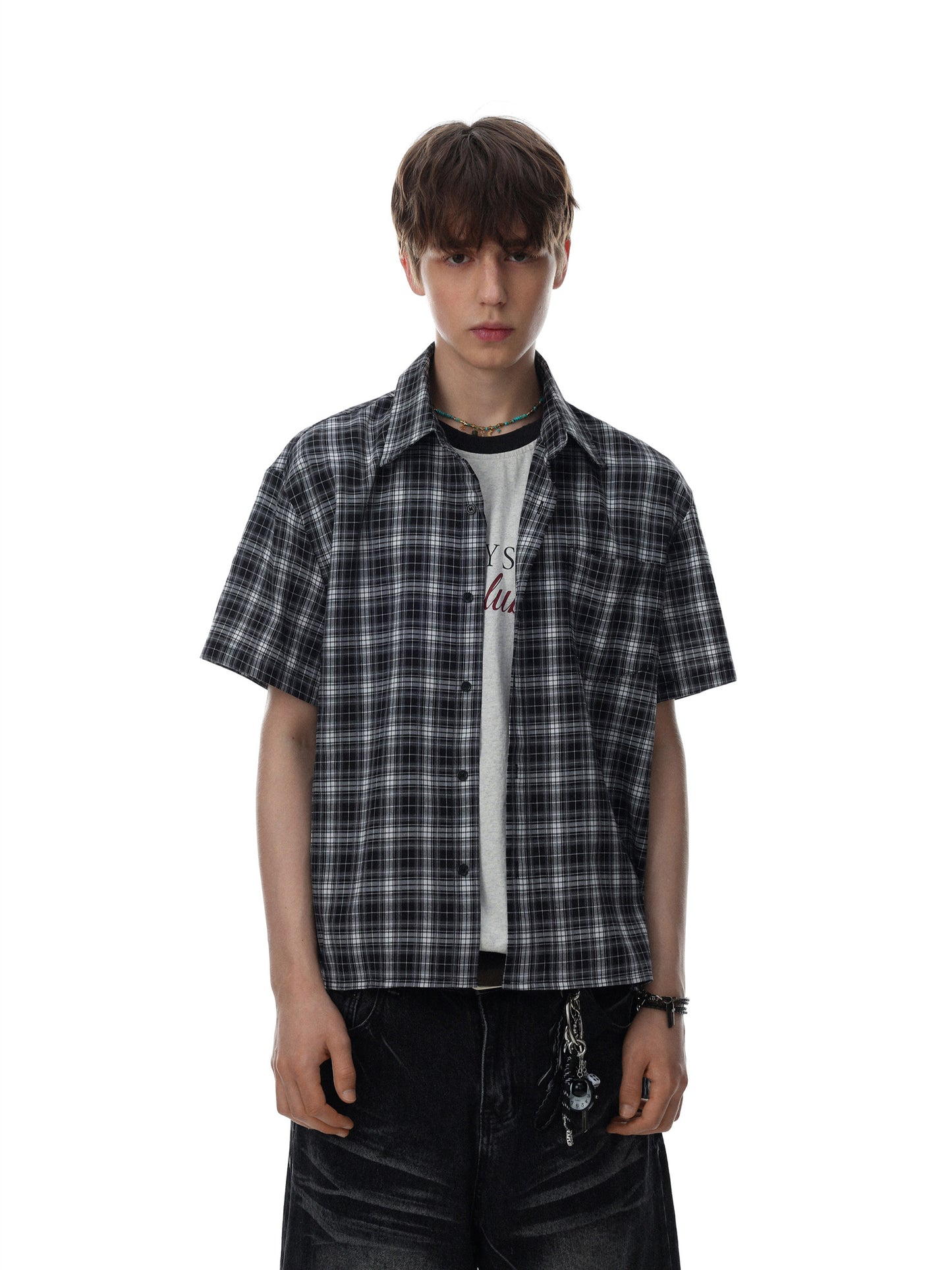 West Coast Plaid Short Sleeve Shirt (2color)