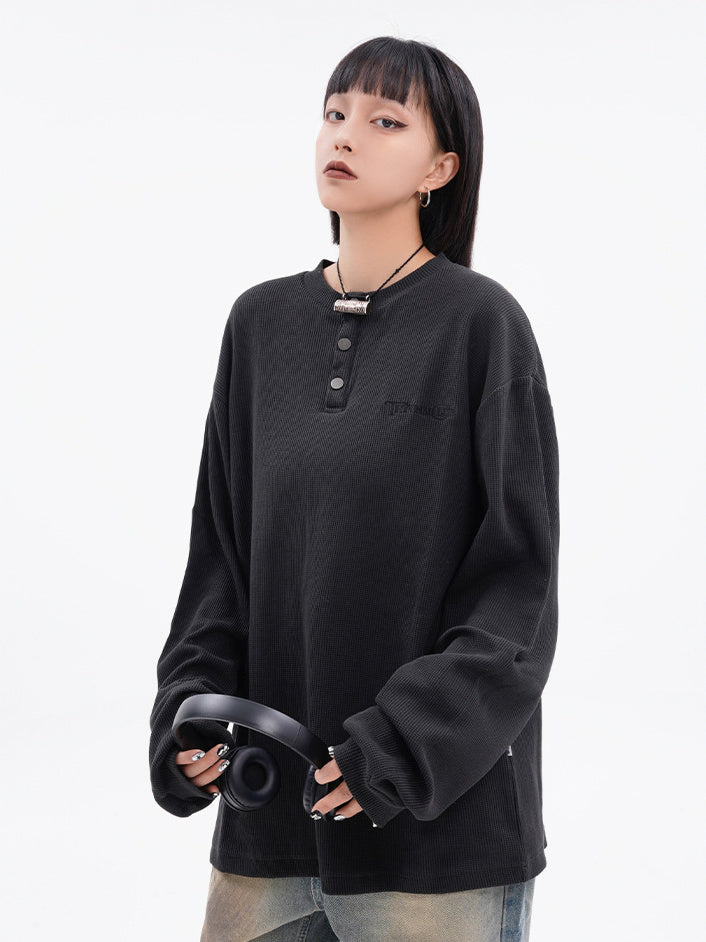 Henry Neck Long T-shirt (2color)