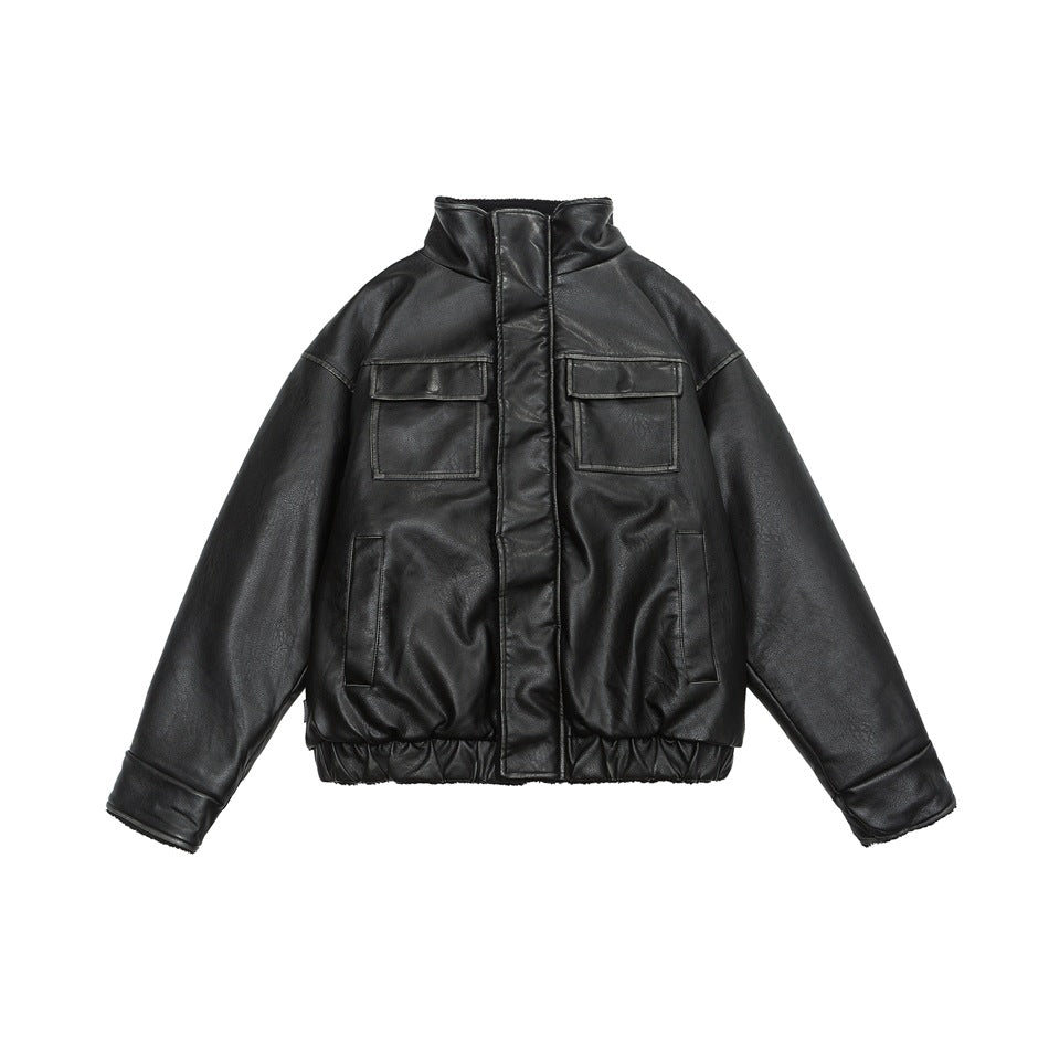 Boa Lining Leather Jacket (3color)