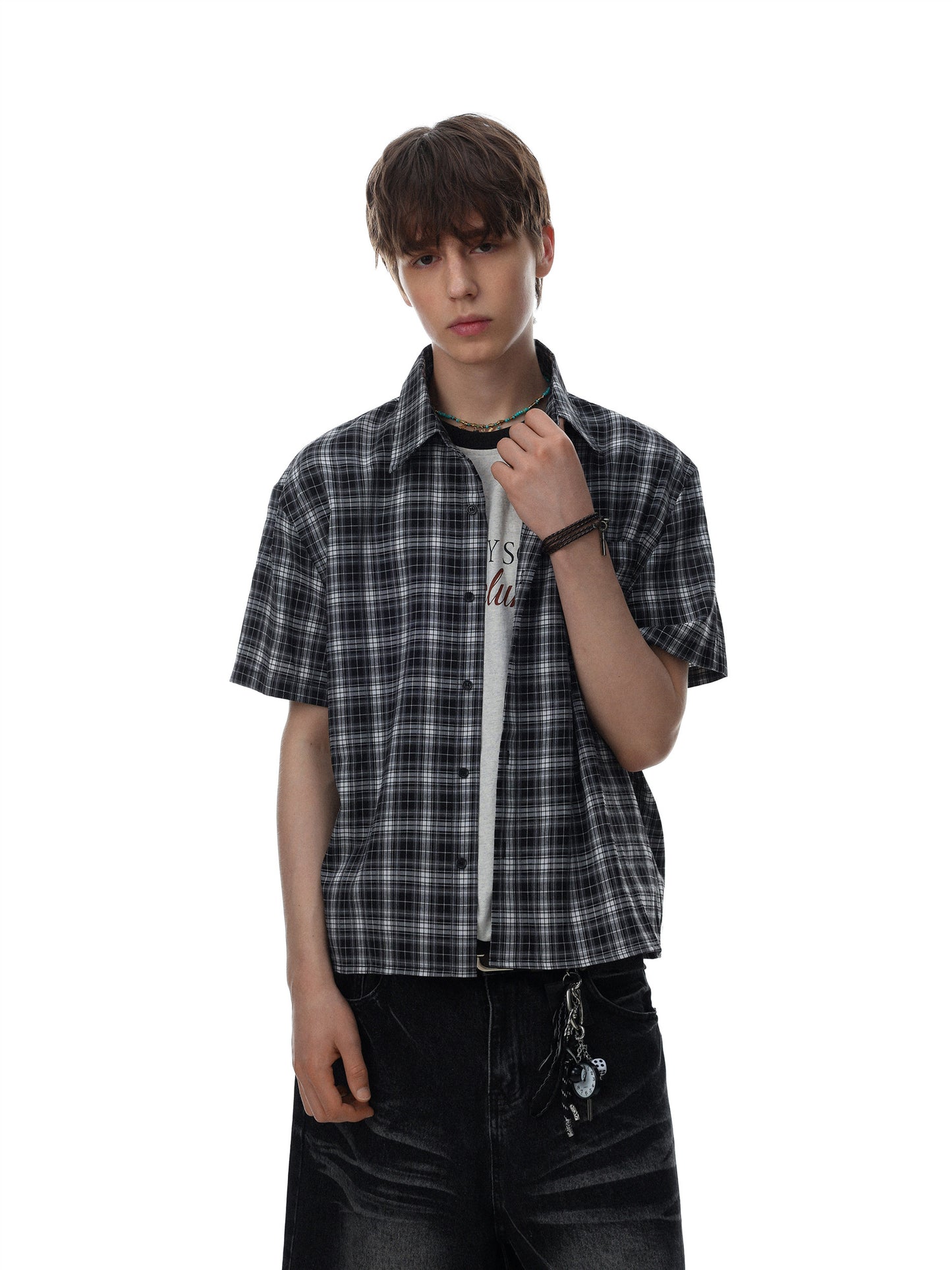 West Coast Plaid Short Sleeve Shirt (2color)
