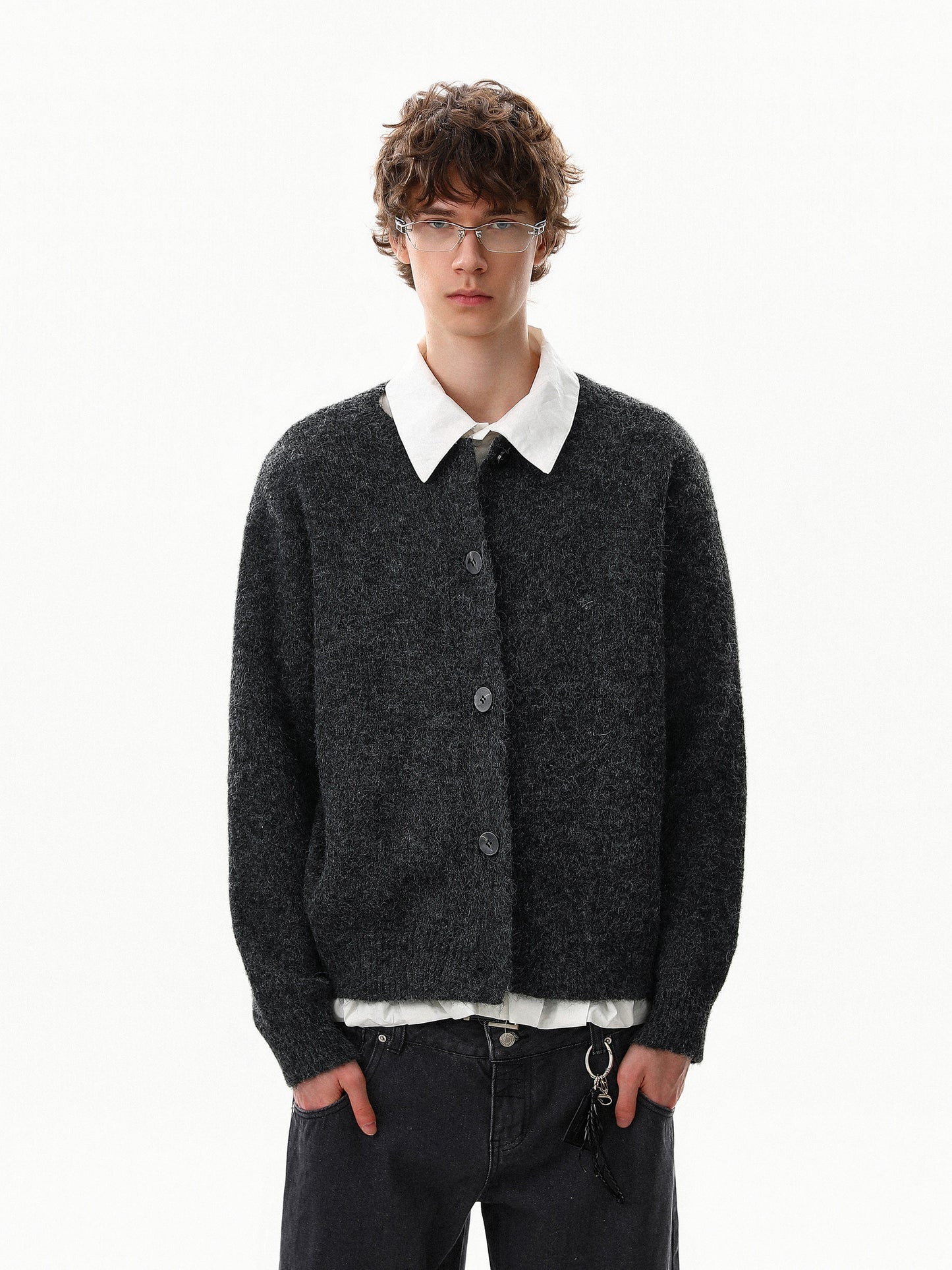 Wool Crewneck Cardigan (2color)