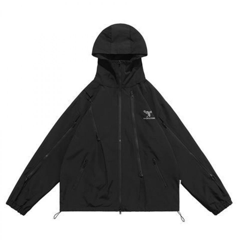 HOODED ZIPPER MOUNTAIN JACKET (3COLOR)