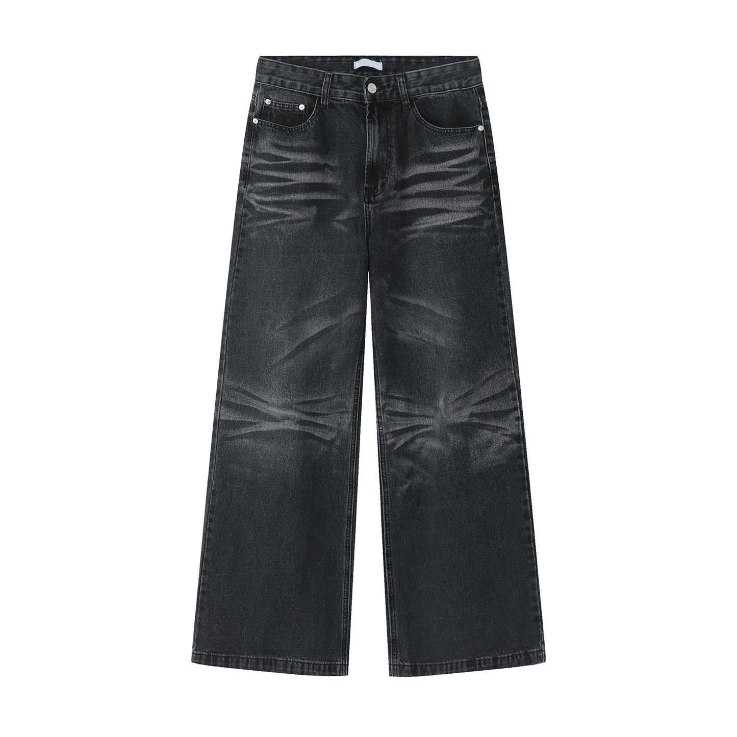 Washed Whisker Wide Denim (2color)