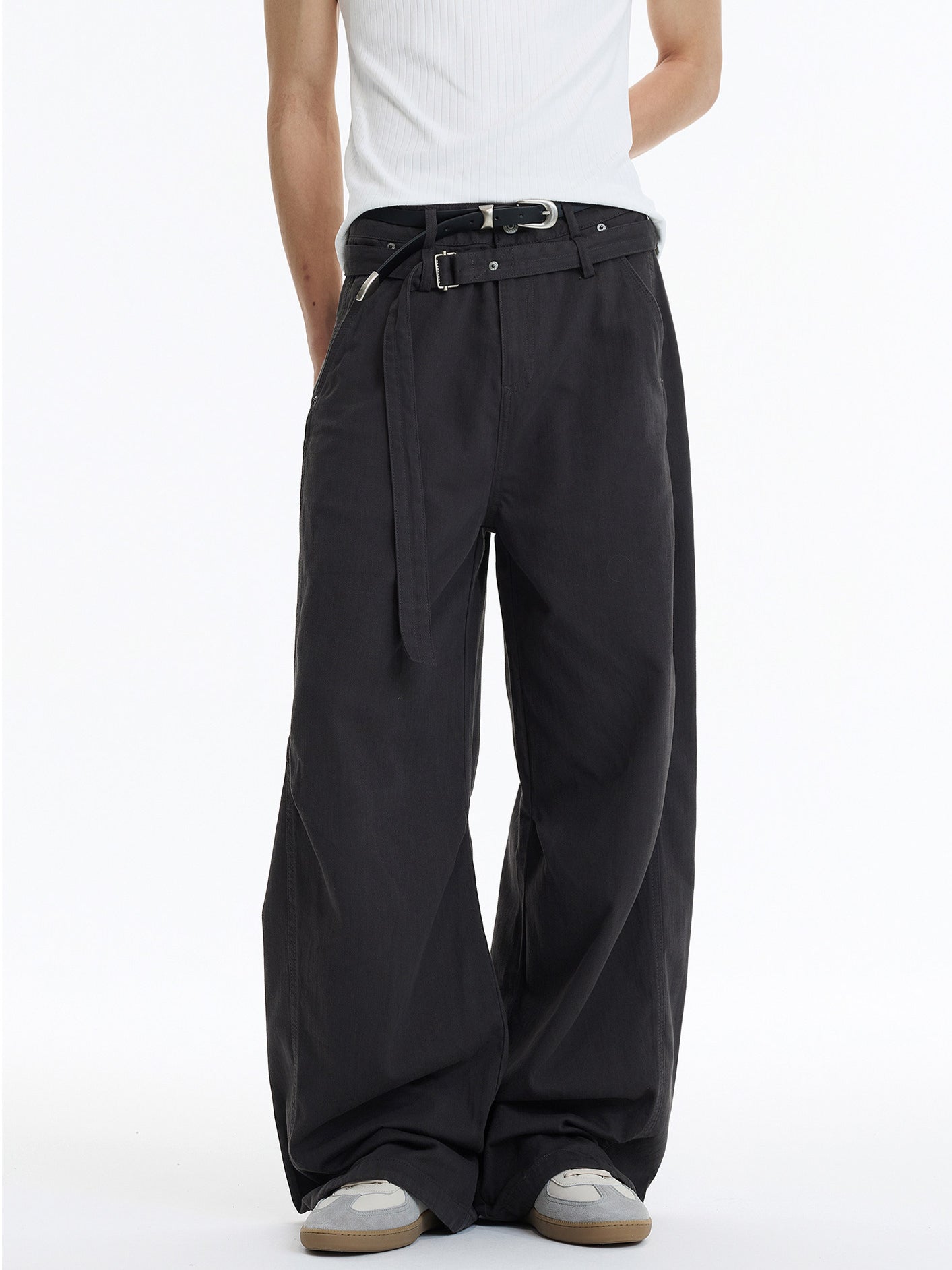 Double Belt Loop Baggy Pants