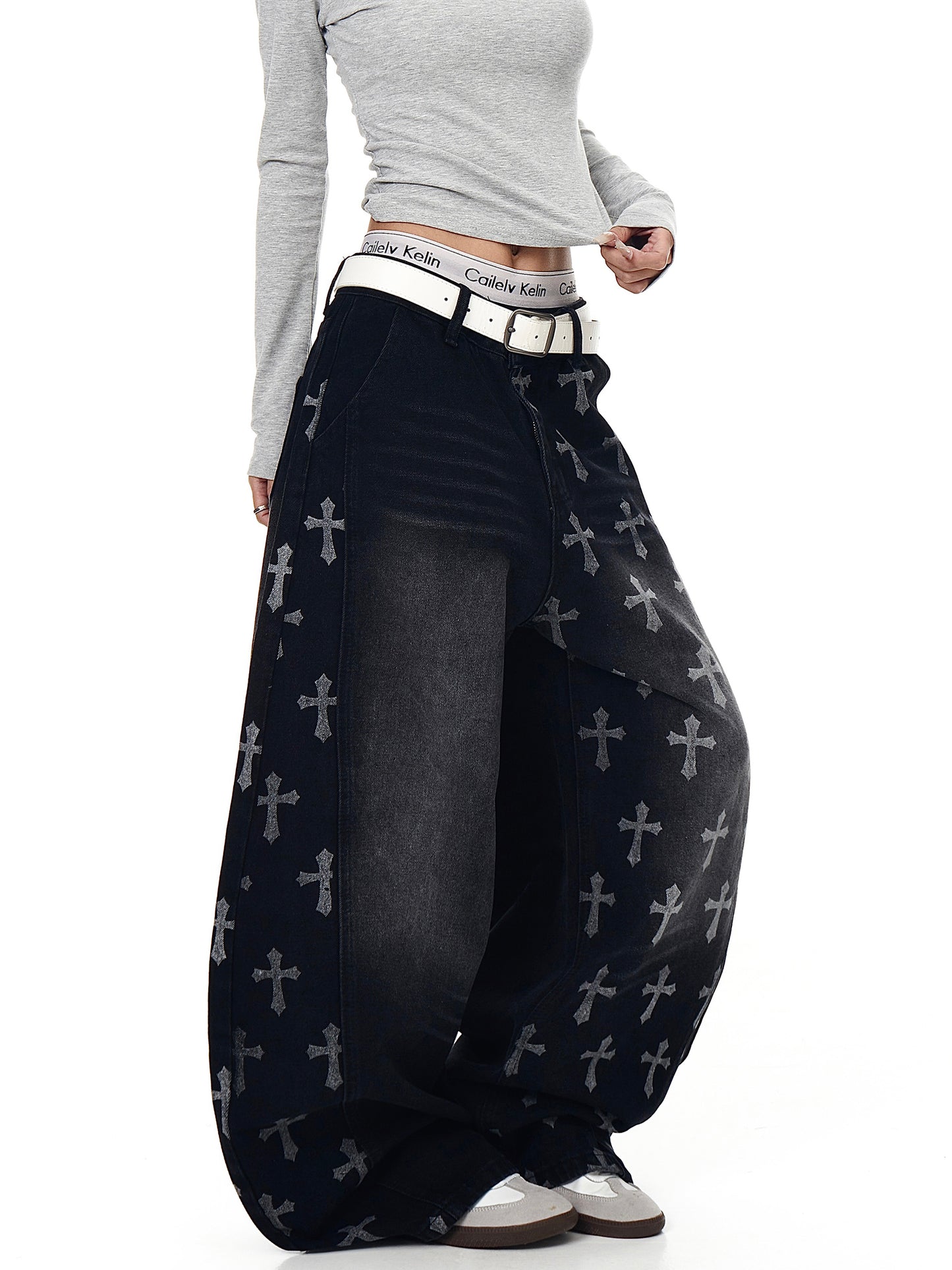 Cross Baggy Denim (2color)