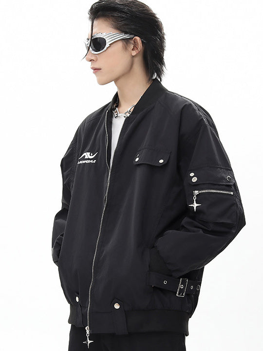 MULTI POCKET BOMBER JACKET (3COLOR)