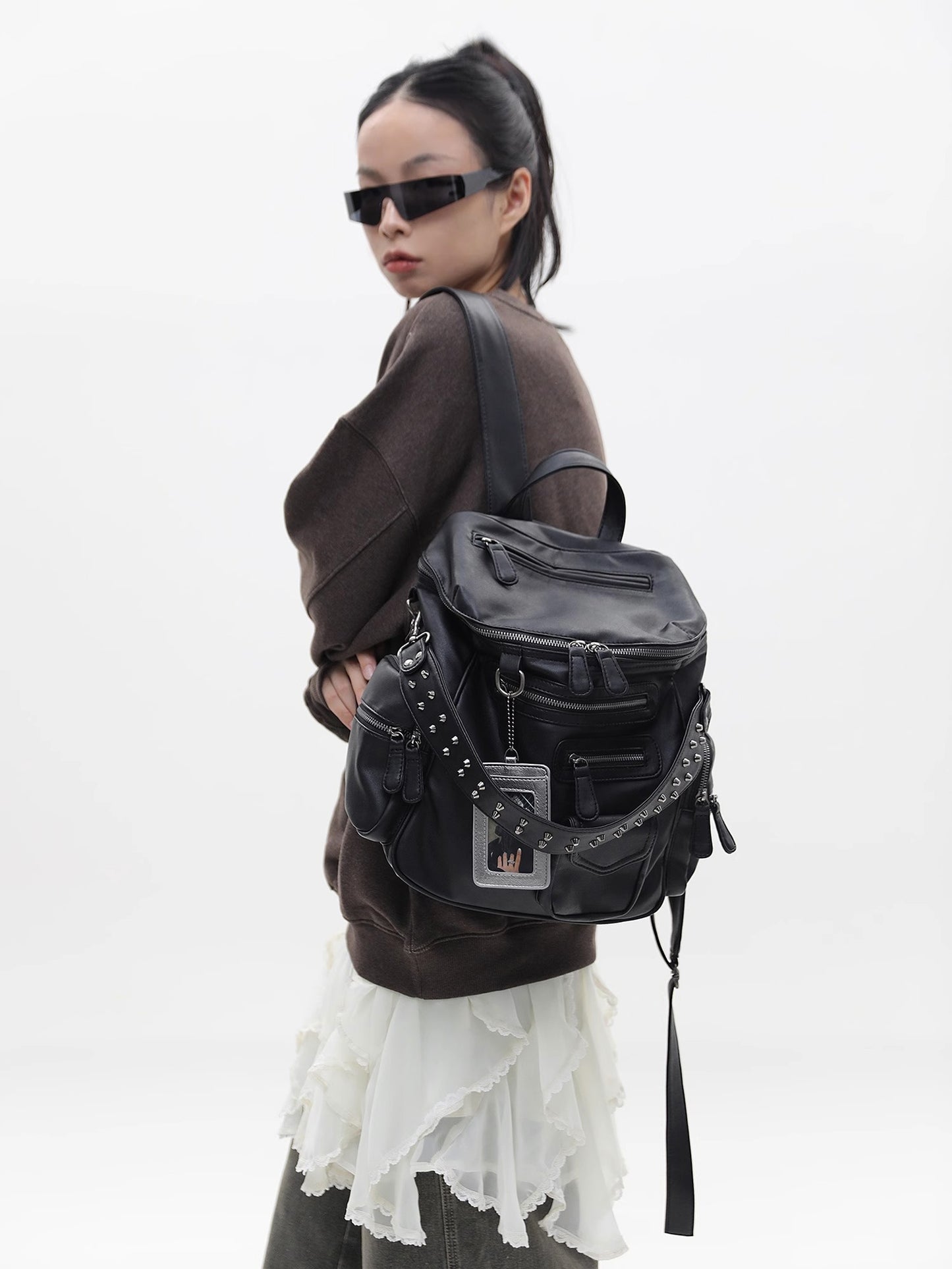 Leather Studs Backpack