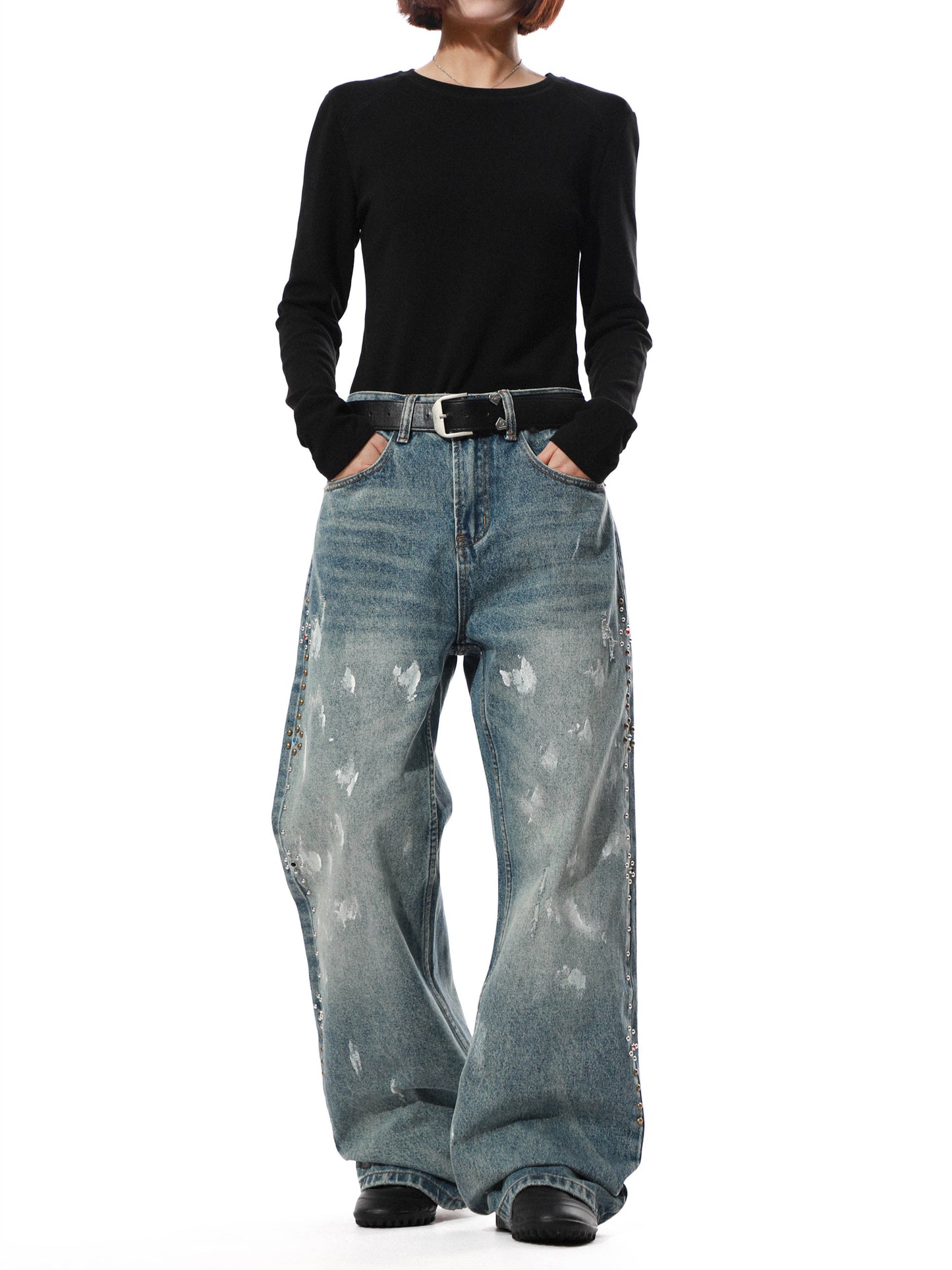 Studs Essential Painting Baggy Denim