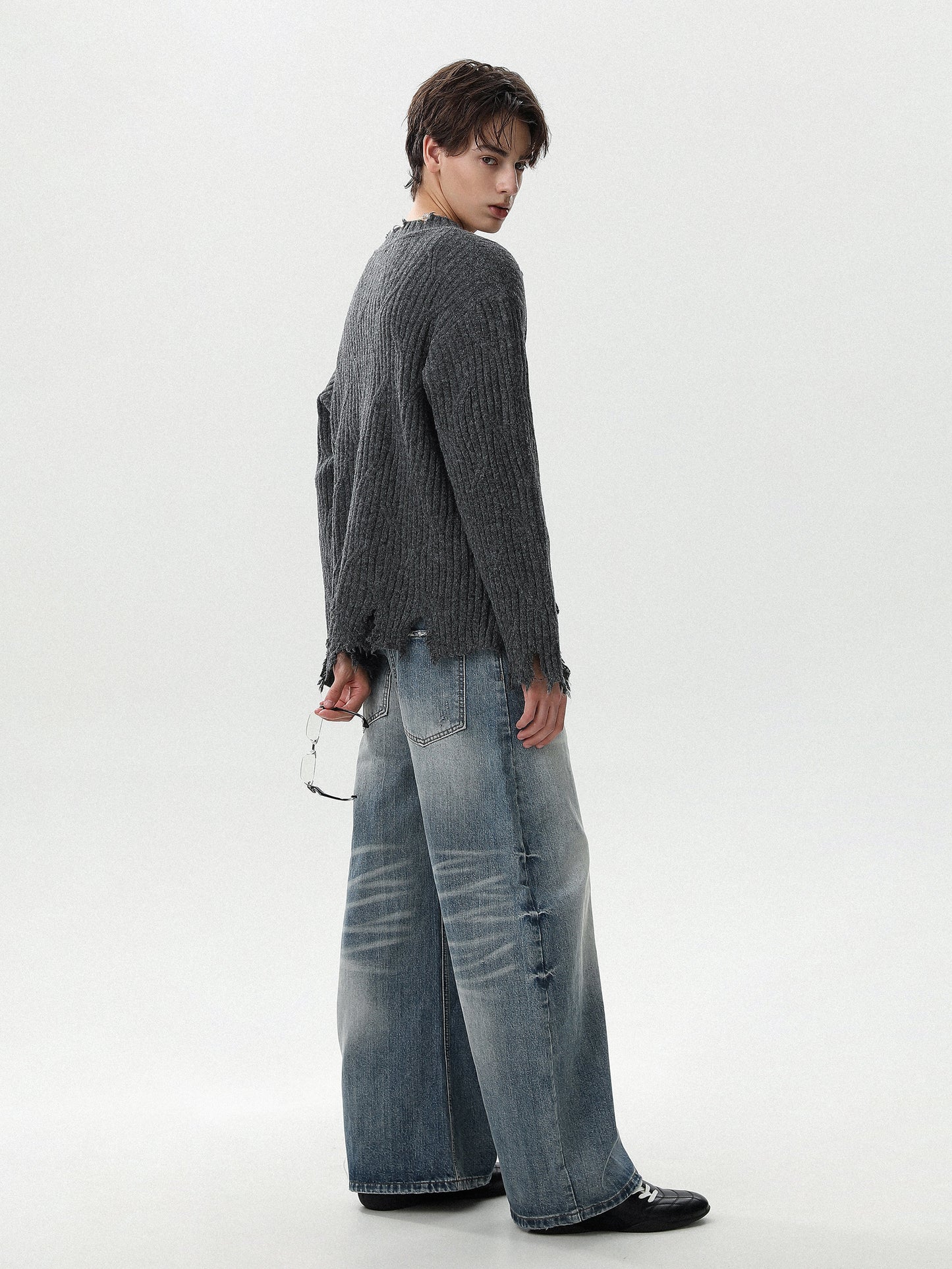 Damage Henlyneck Knit (2color)
