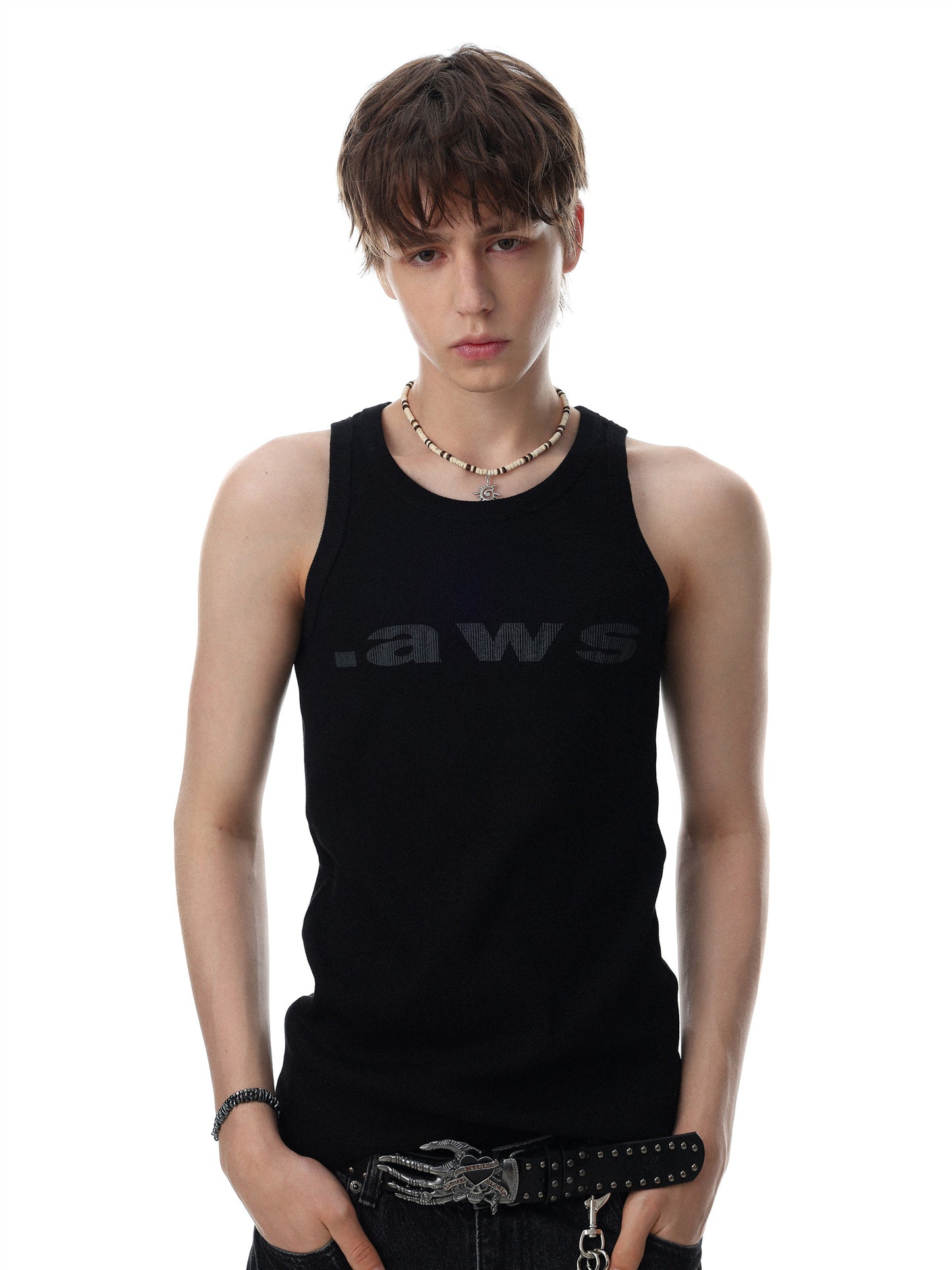 Urban Lettering Sleeveless Top (2color)