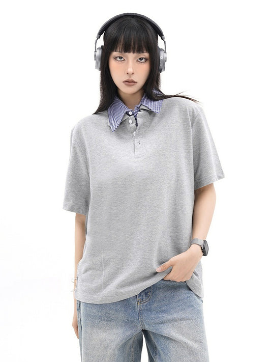 Layered Collar T-shirt(2color)