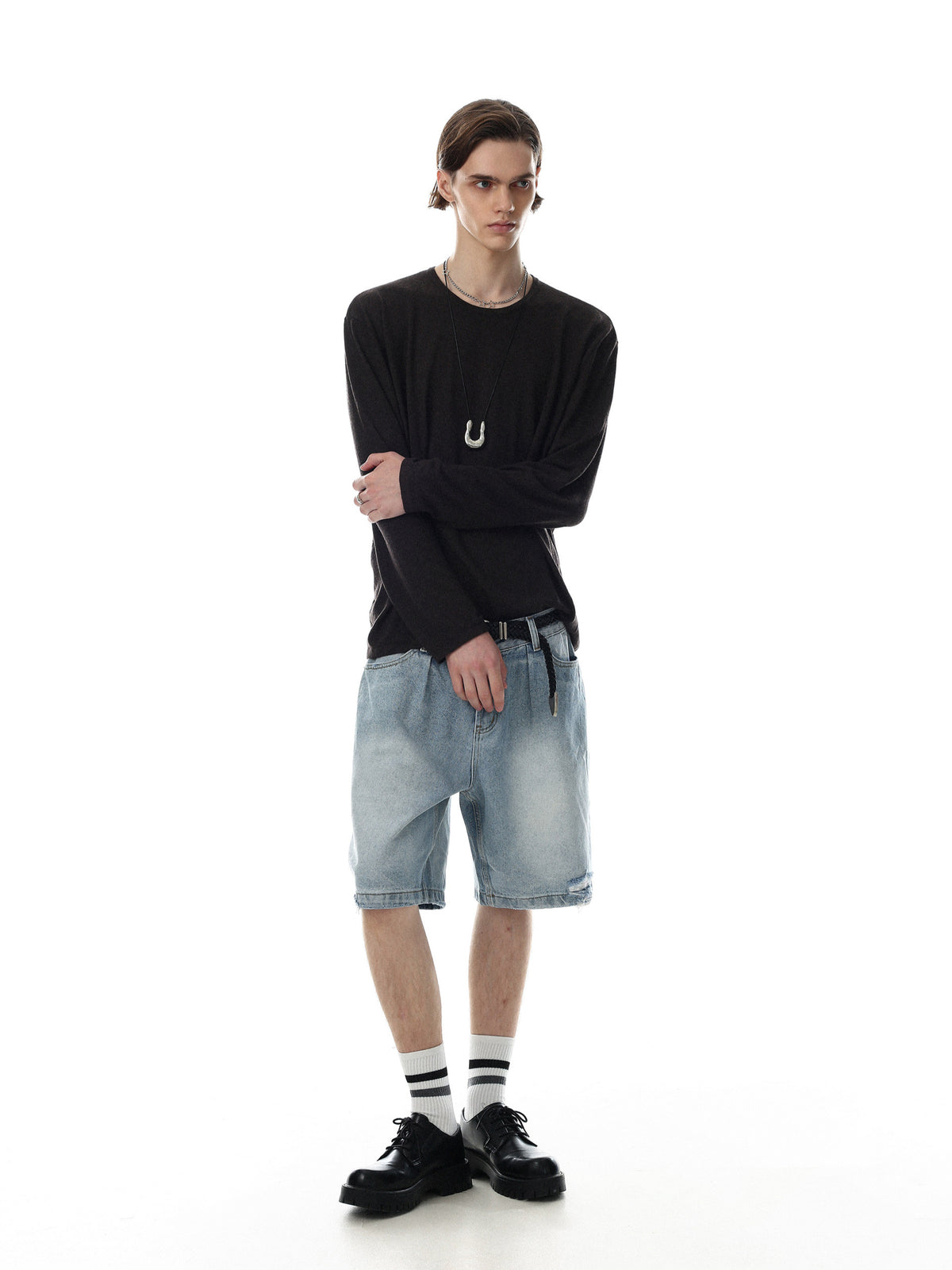 Classic Mock-Rib Oversized Long-Tee(3colors)