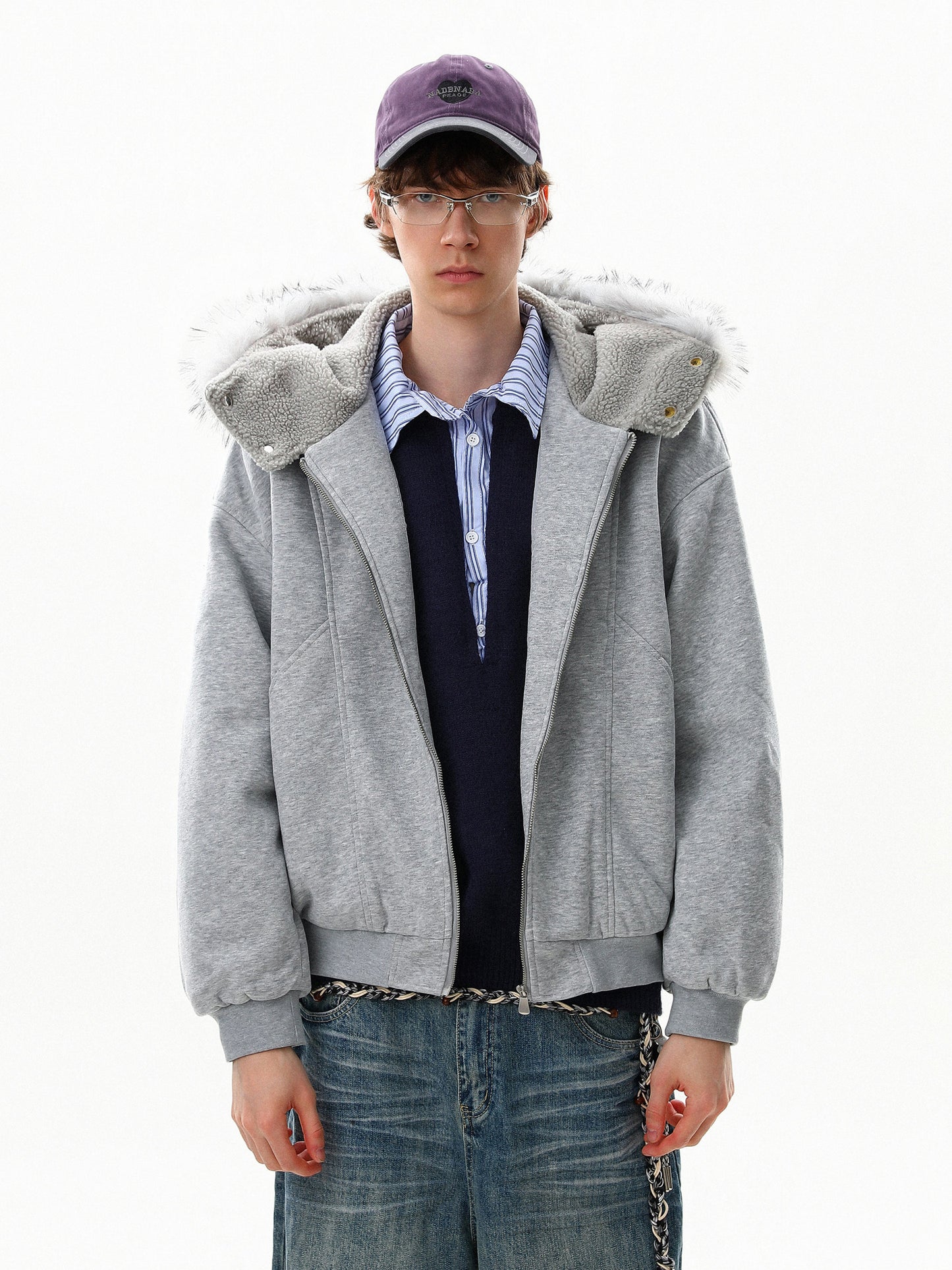 Fur Padded Hoodie (2color)