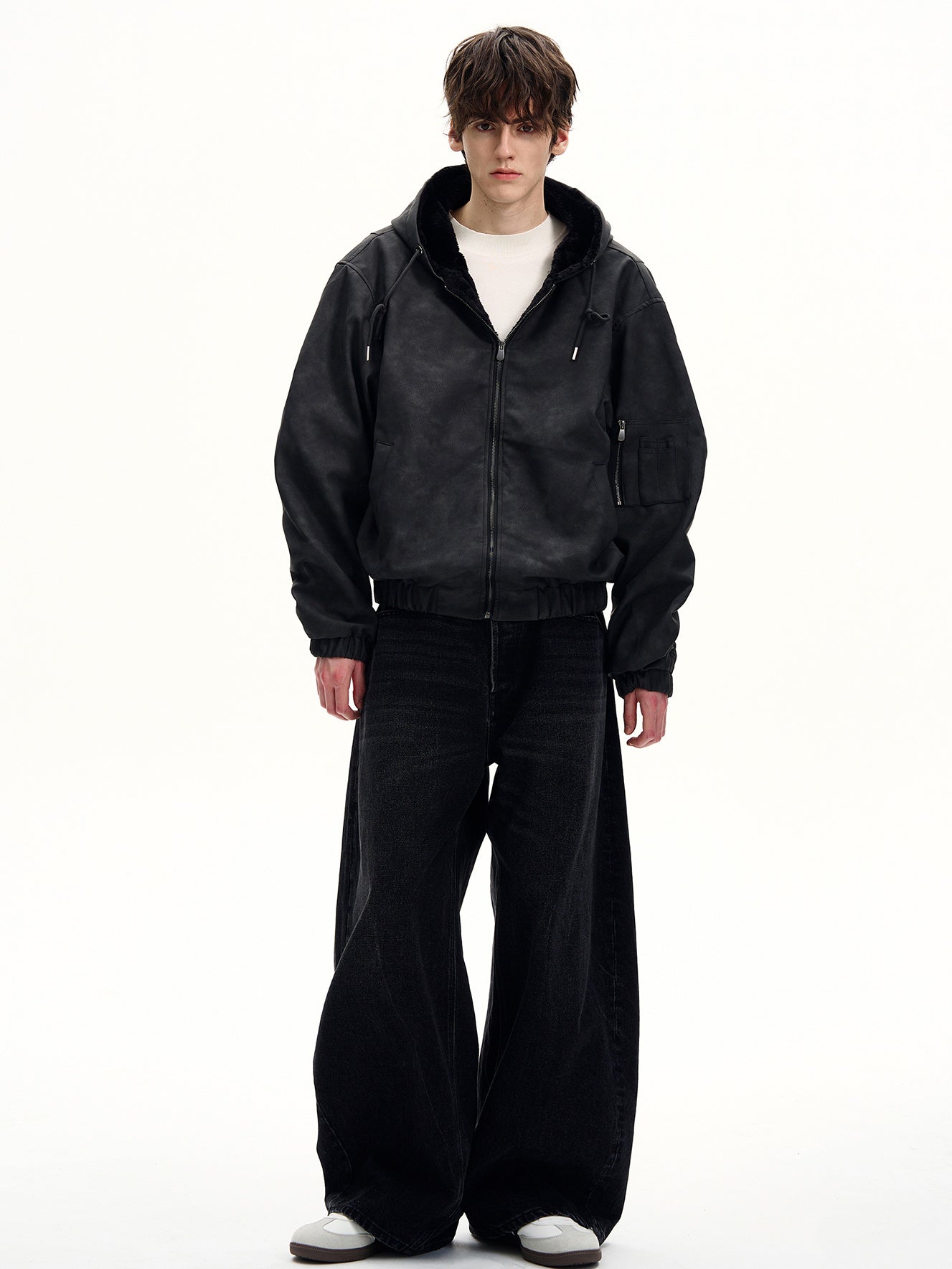 Suede Outer Hoodie (3color)