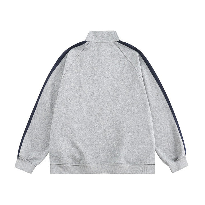 HALF BUTTON SWEAT (2COLOR）