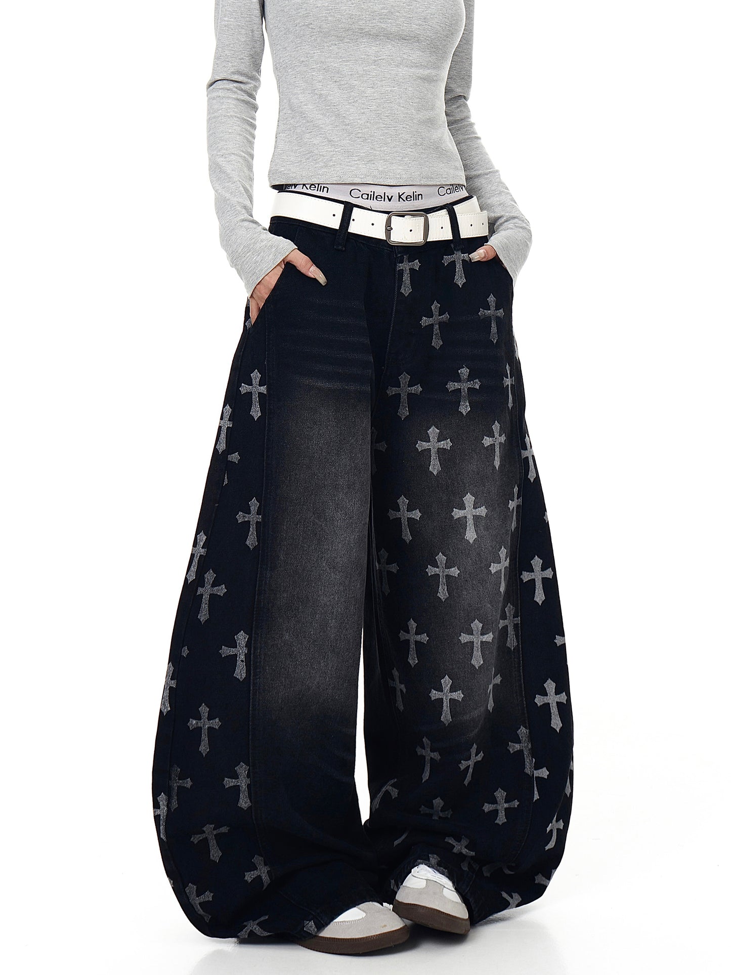 Cross Baggy Denim (2color)