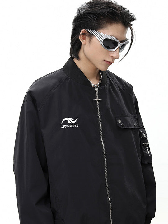 MULTI POCKET BOMBER JACKET (3COLOR)