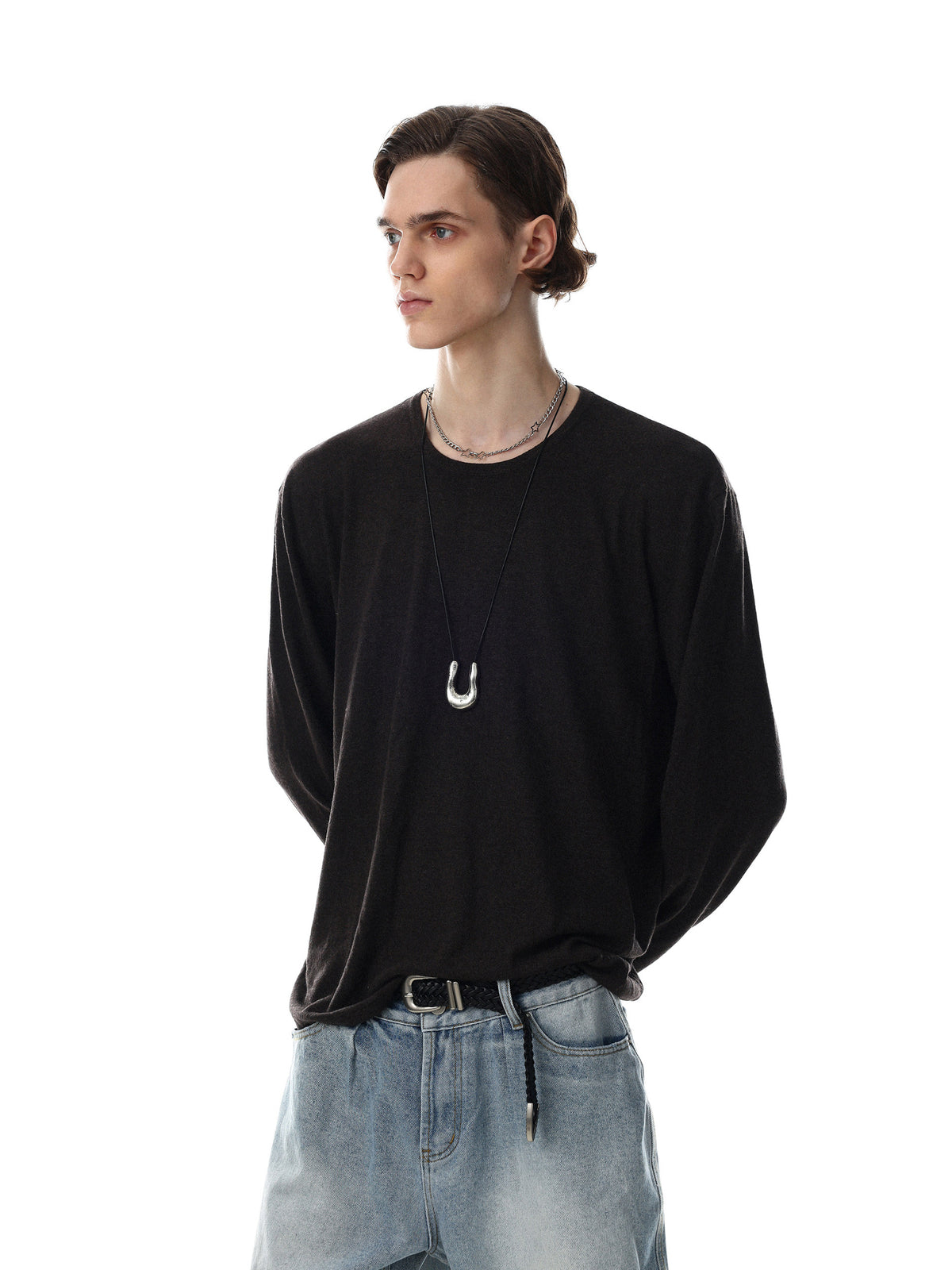 Classic Mock-Rib Oversized Long-Tee(3colors)