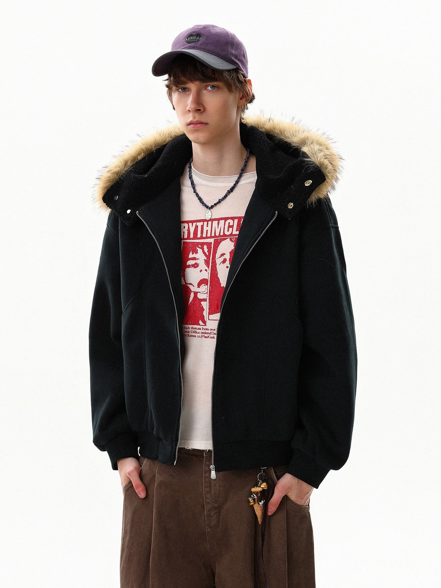 Fur Padded Hoodie (2color)