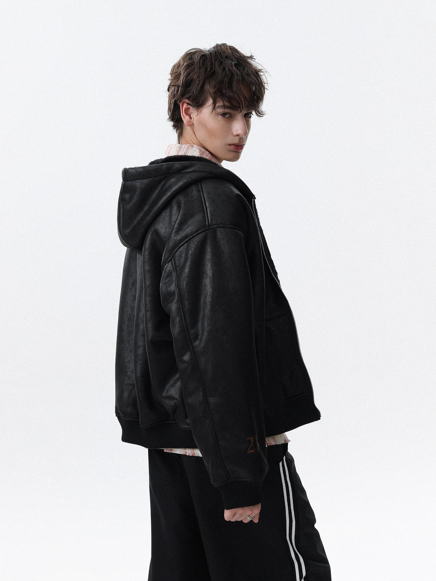 Retro College Patch Hoodie (2color)