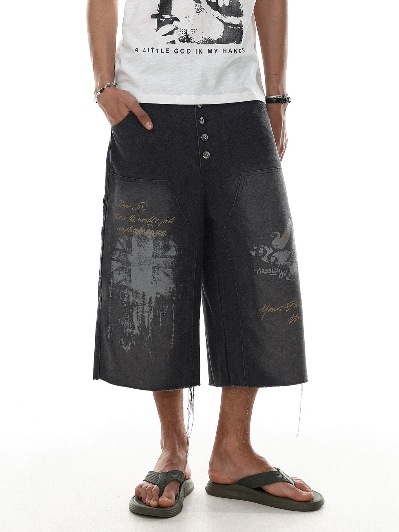 Street Vintage Wide Cropped Denim
