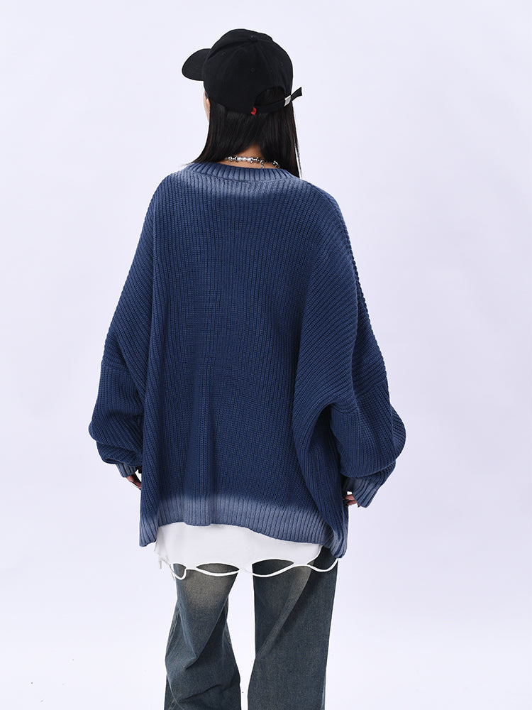 Sentence Gradation Knit Sweater (3color)