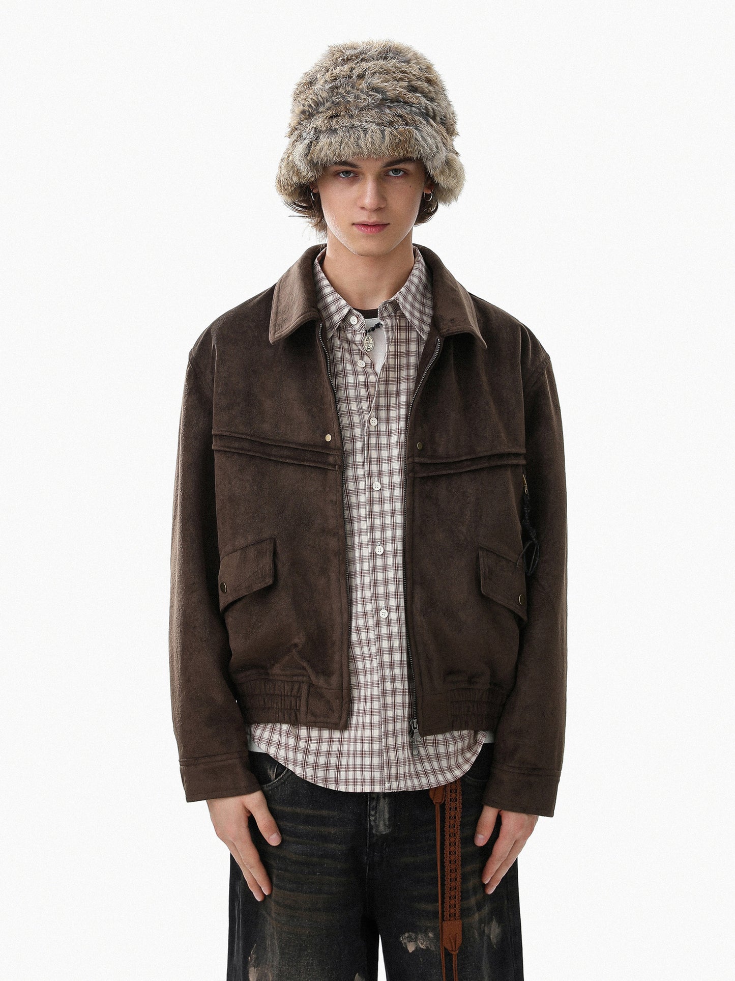 Suede Zipup Military Blouson (2color)