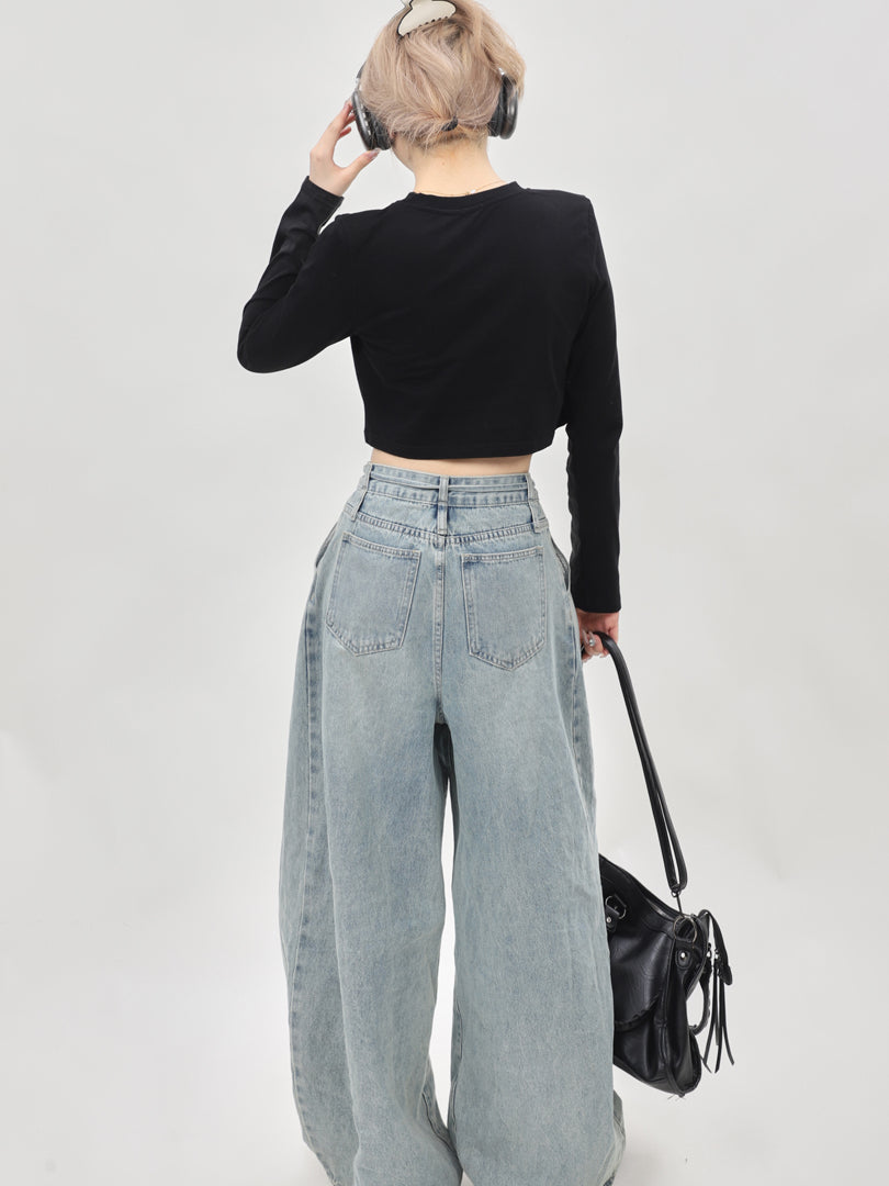 CROPPED LOGO LONG TEE (2COLOR)