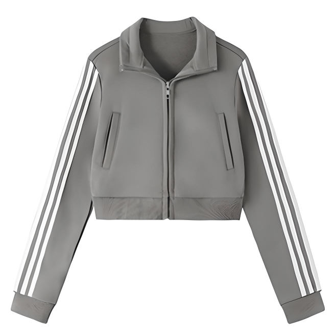 CROPPED SIMPLE TRACK JACKET (8COLOR)