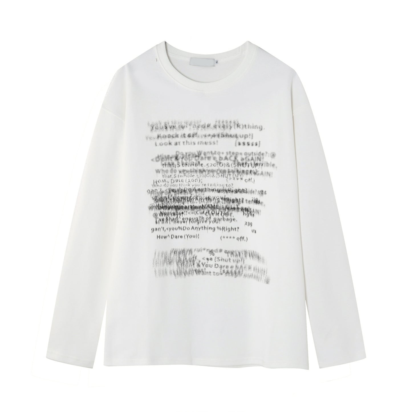 Letter Print Long T-shirt (2color)