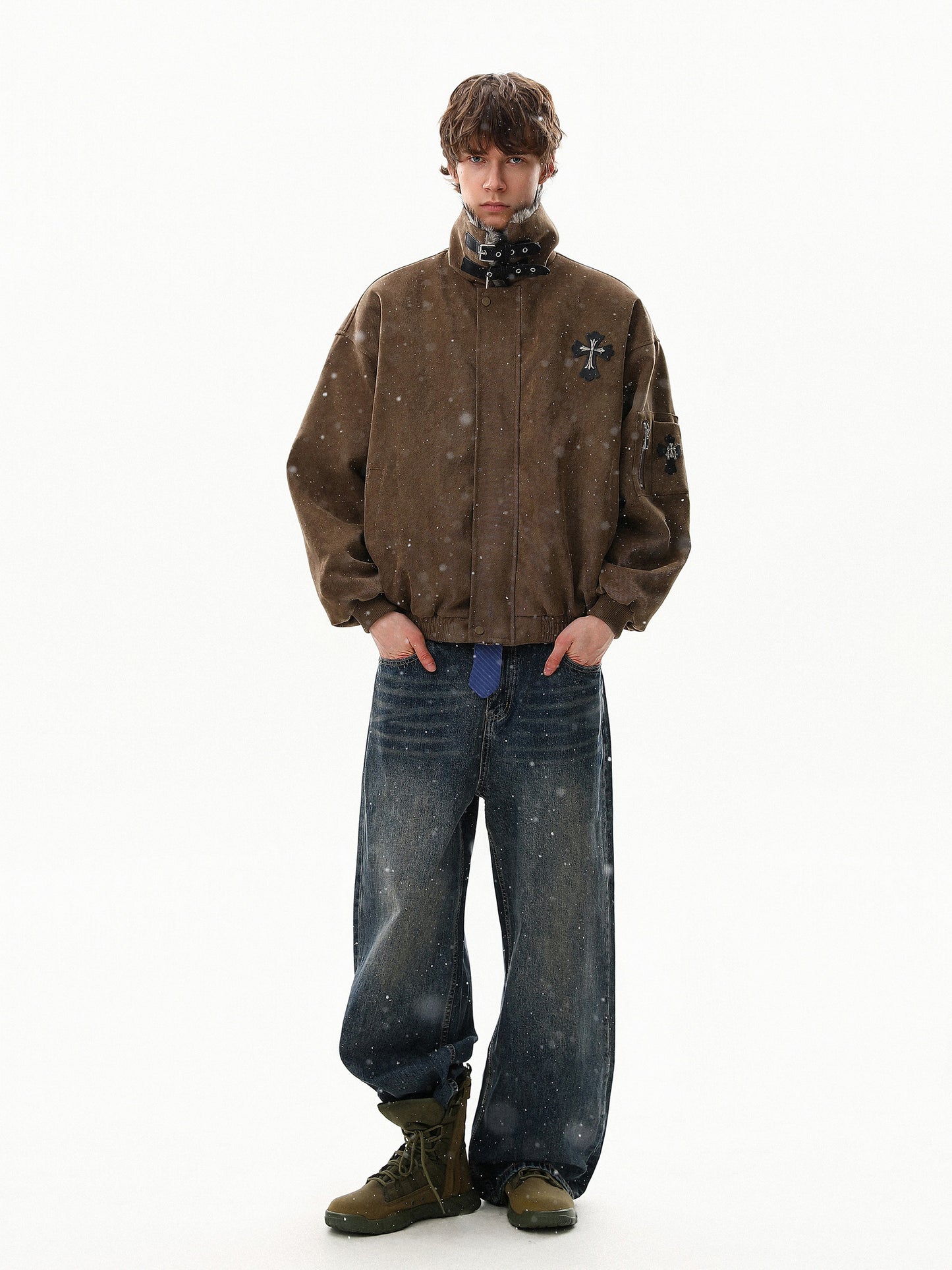 Cross Buckle Fur Jacket (2color)