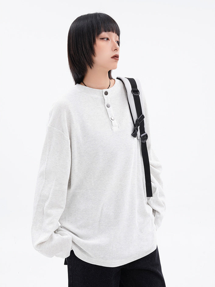 Henry Neck Long T-shirt (2color)